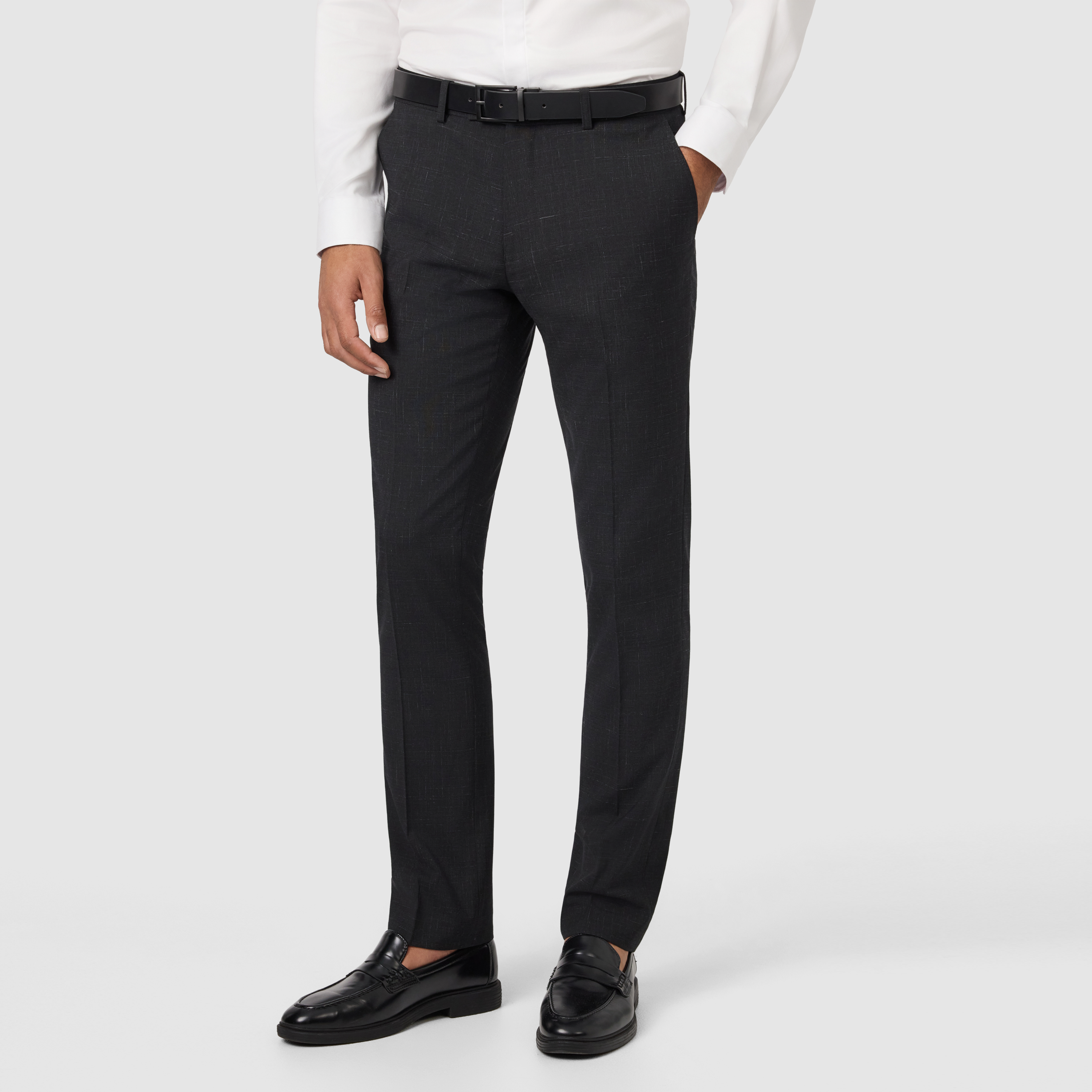  Black Cromwell Slim Stretch Textured Suit