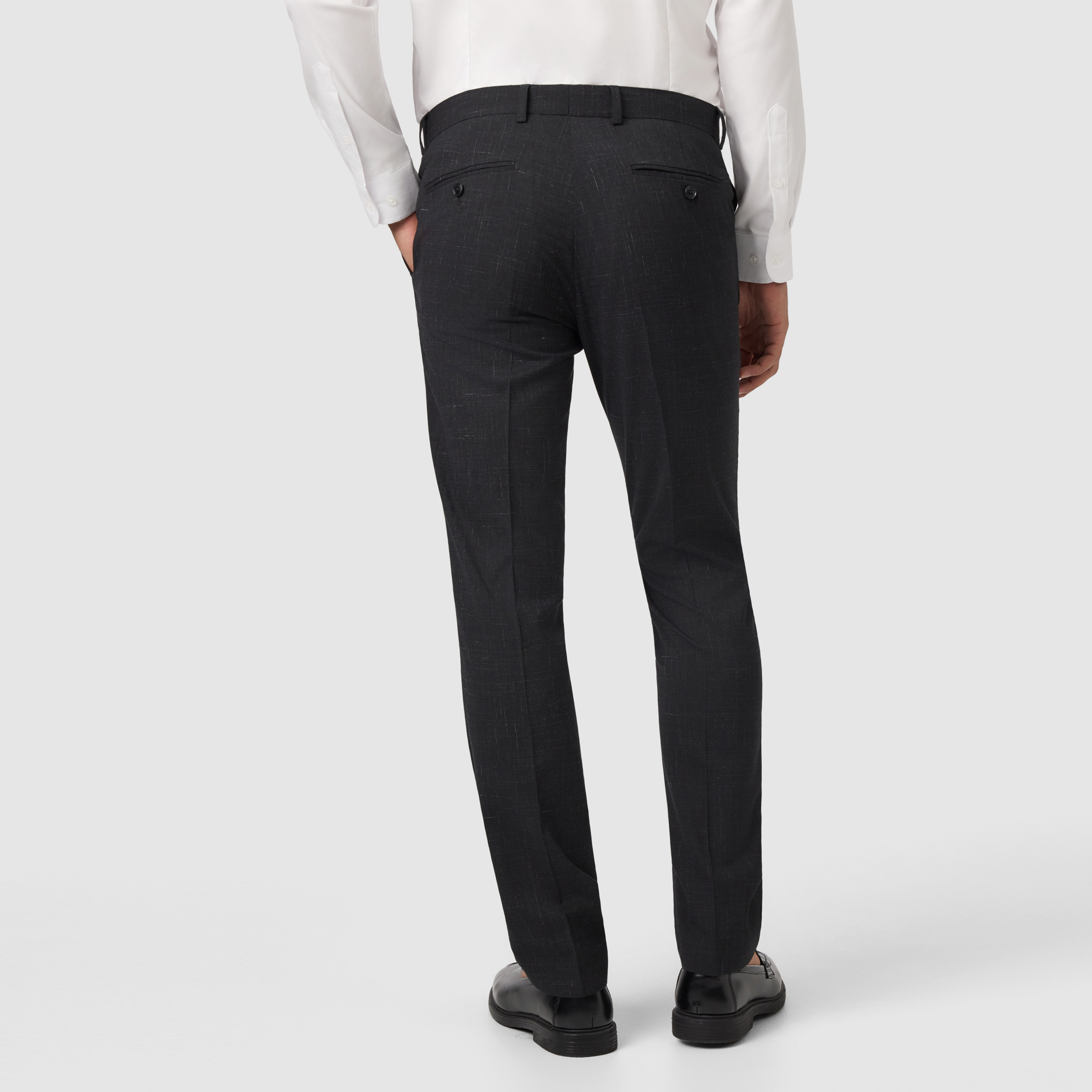 Black Cromwell Slim Textured Dress Pant