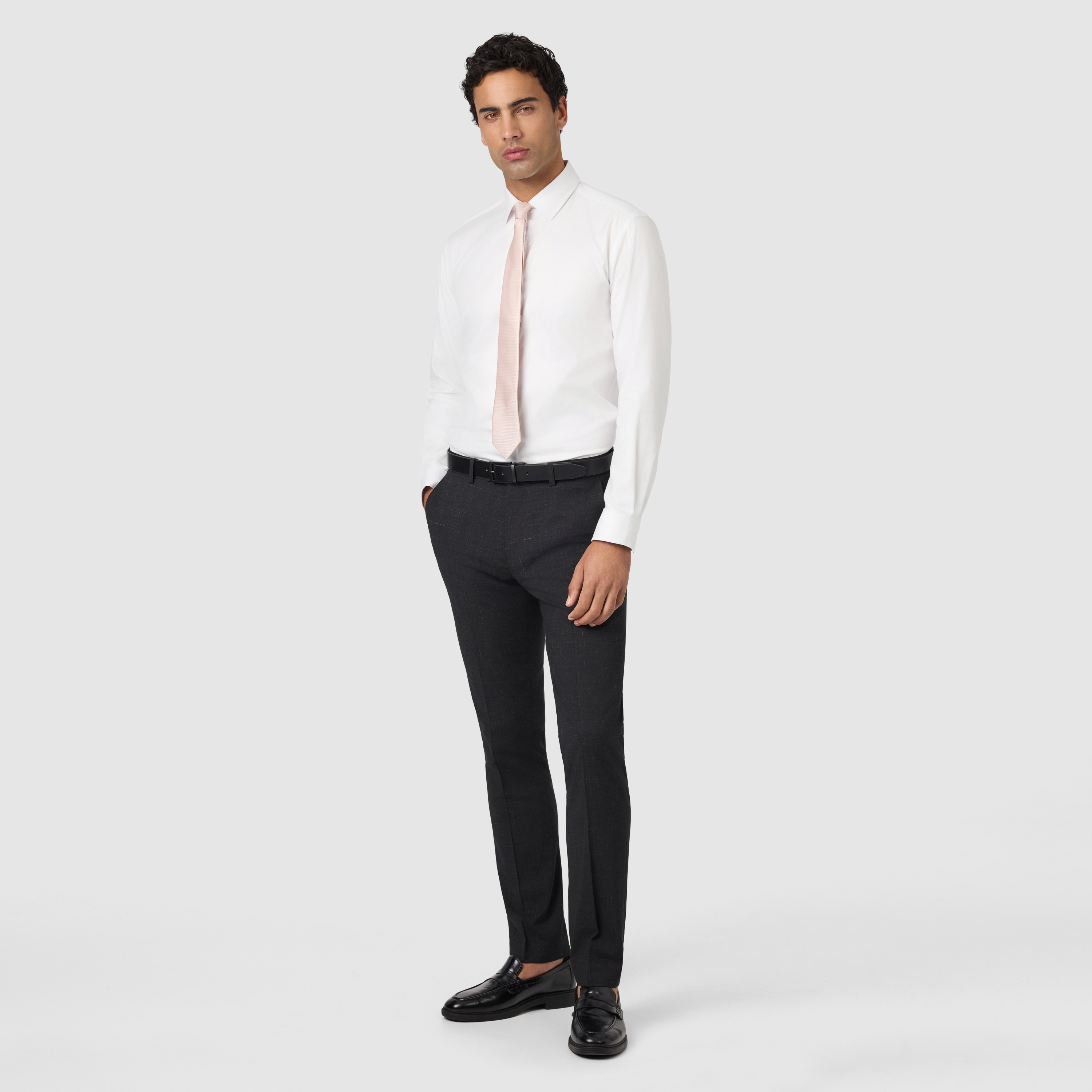  Black Cromwell Slim Stretch Textured Suit