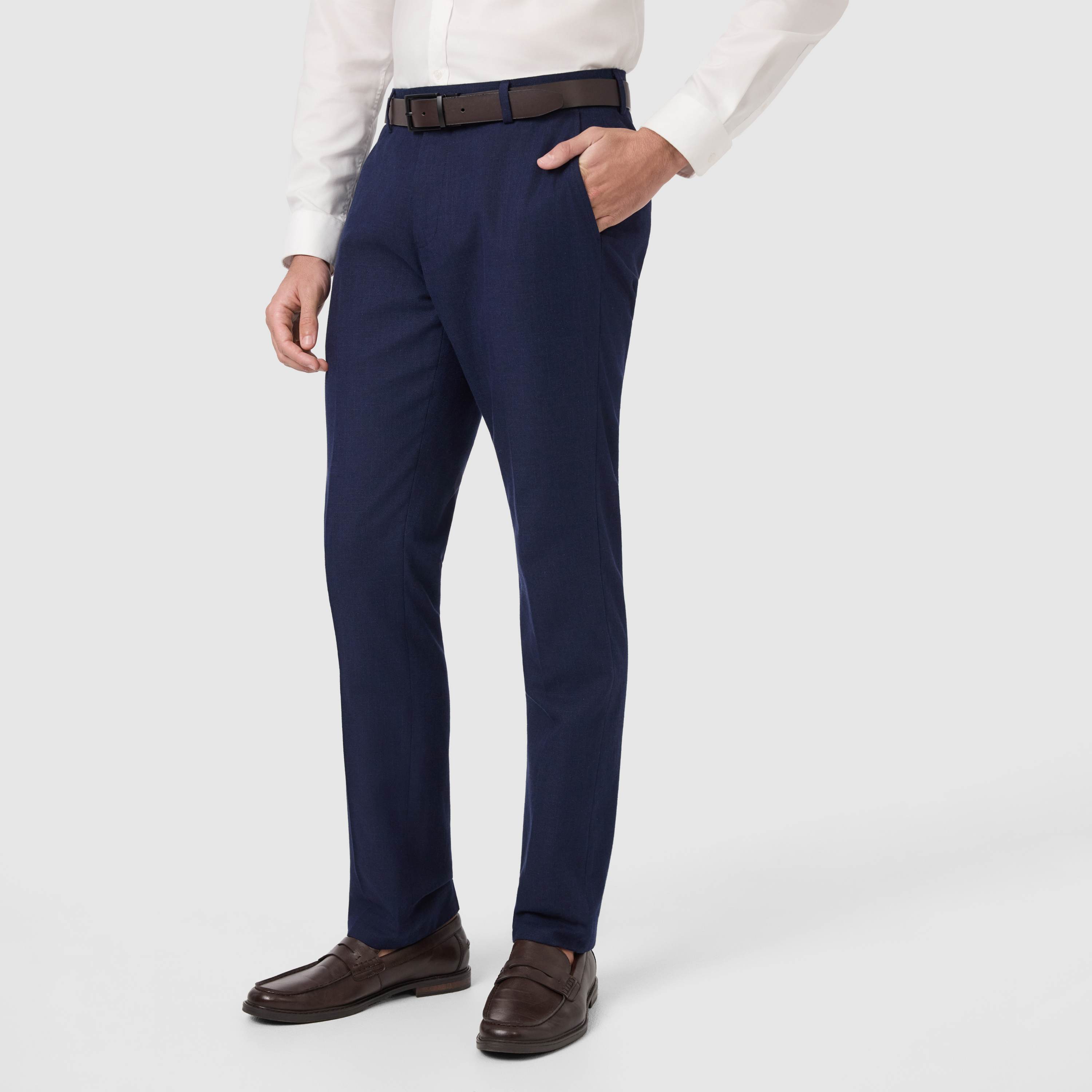 Navy Harper Slim Dress Pant