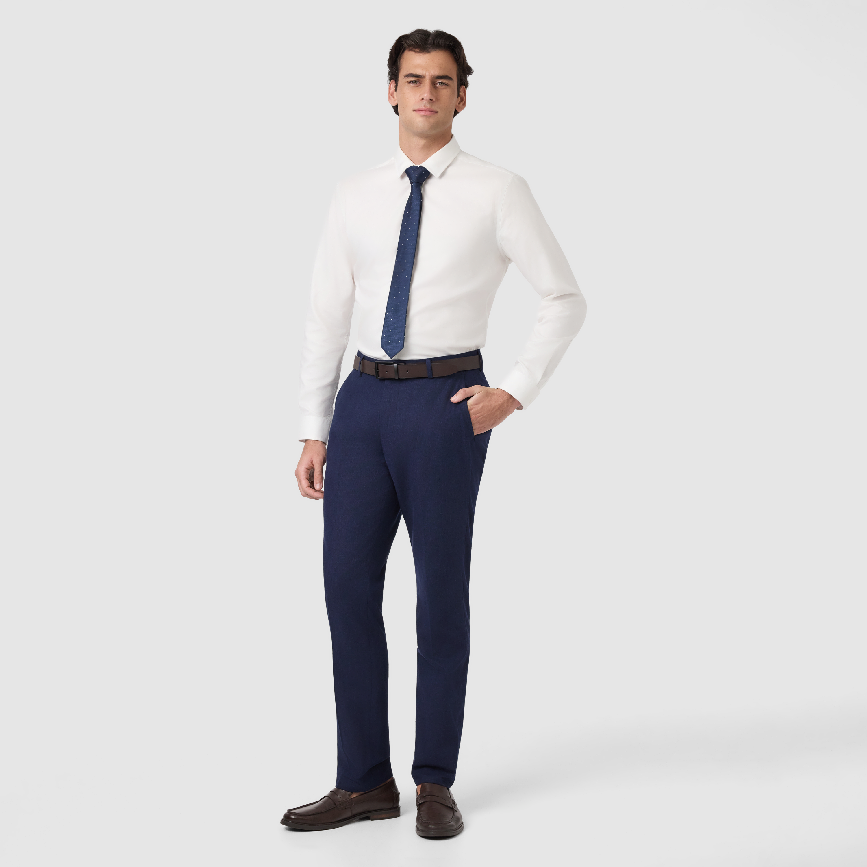 Navy Harper Slim Dress Pant
