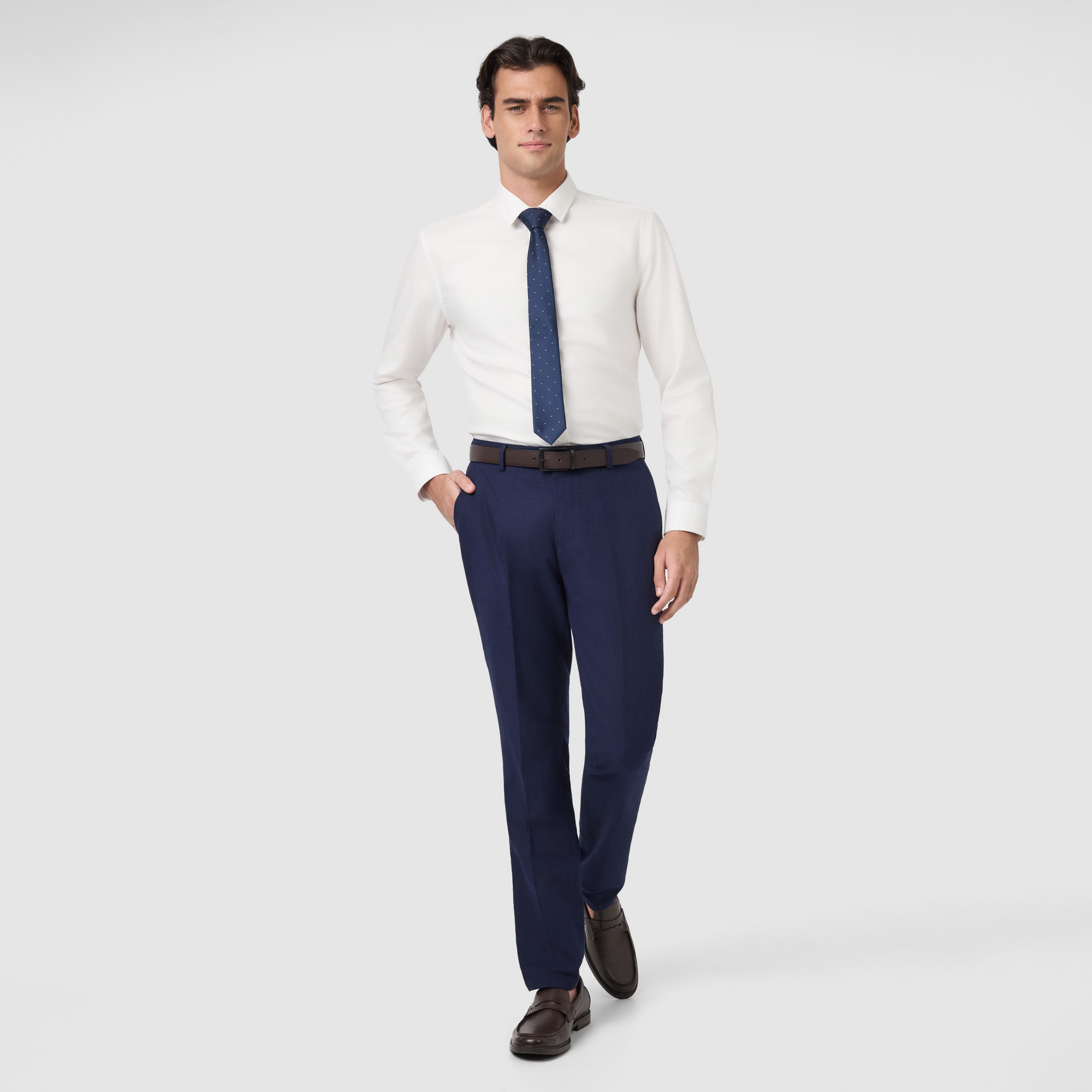 Navy Harper Slim Dress Pant