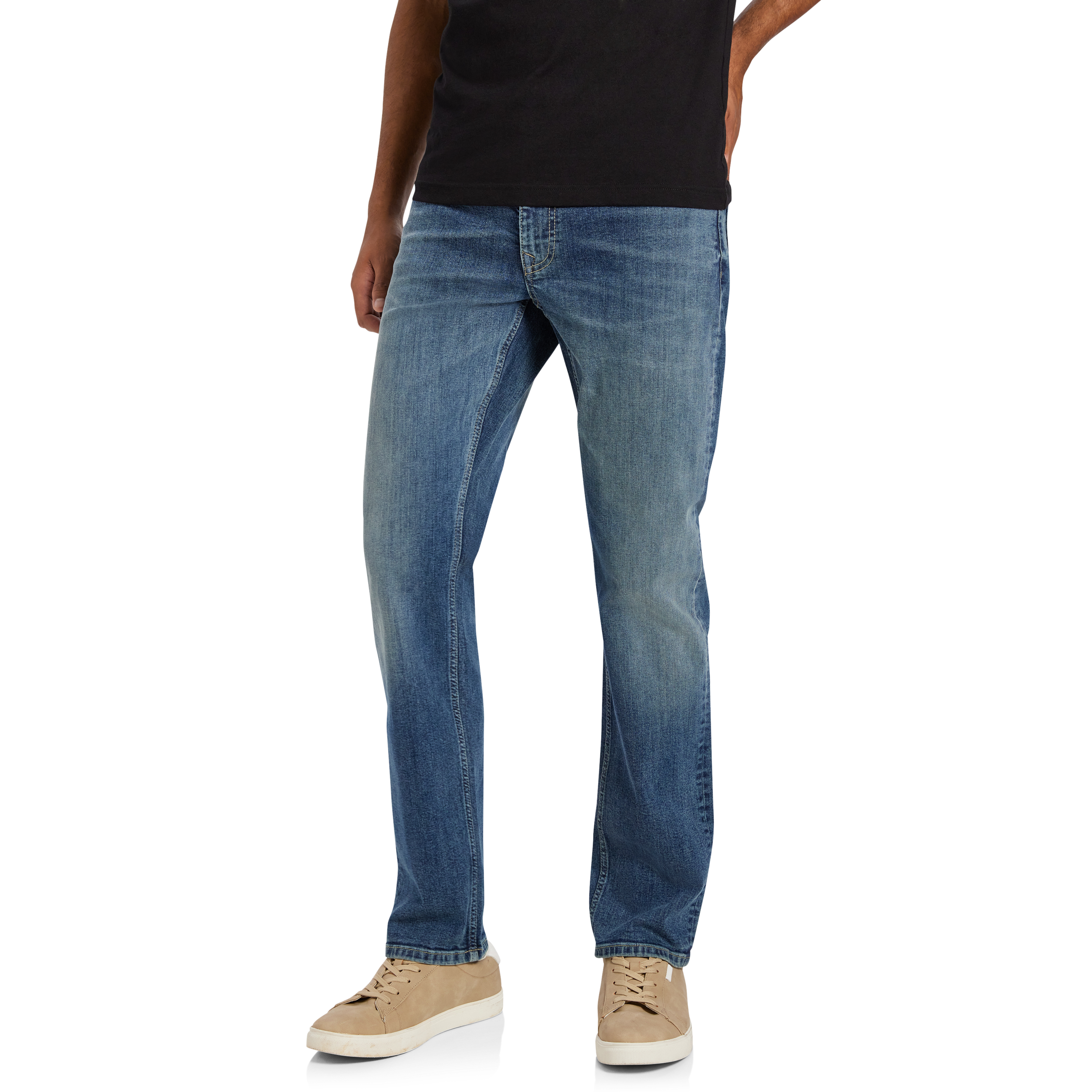Denim Blue Empire Straight Stretch Jean