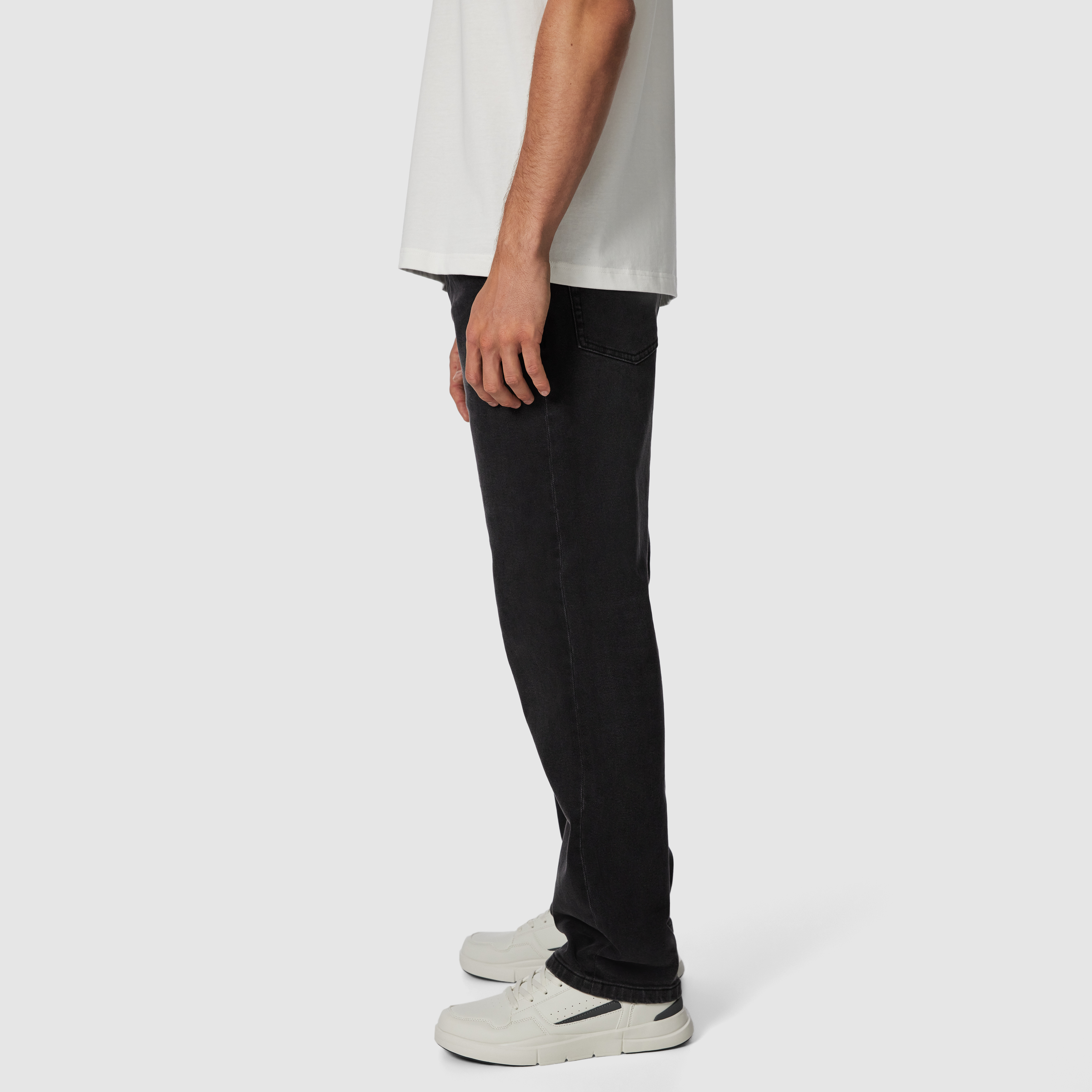 Washed Black Dalston Stretch Relaxed Jean