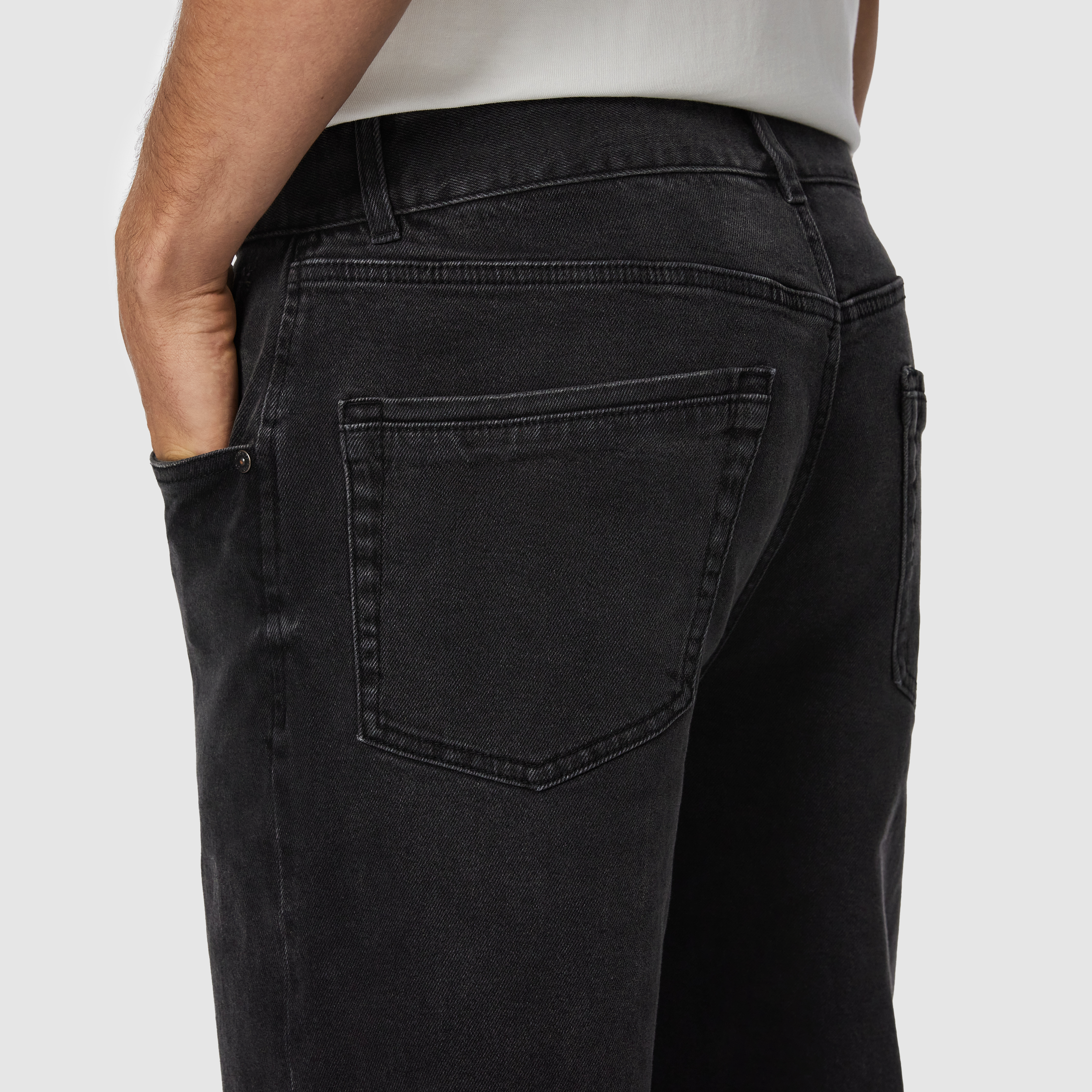Washed Black Dalston Stretch Relaxed Jean