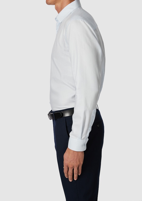 Light Blue Lansel Slim Cotton Dress Shirt