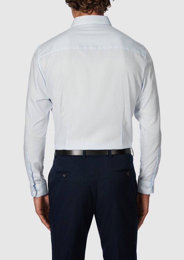 Light Blue Lansel Slim Cotton Dress Shirt