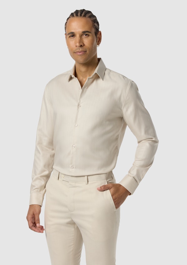 Stone Lansel Slim Cotton Dress Shirt