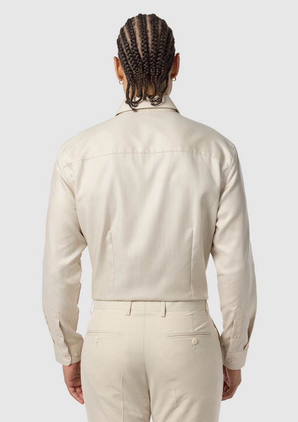 Stone Lansel Slim Cotton Dress Shirt