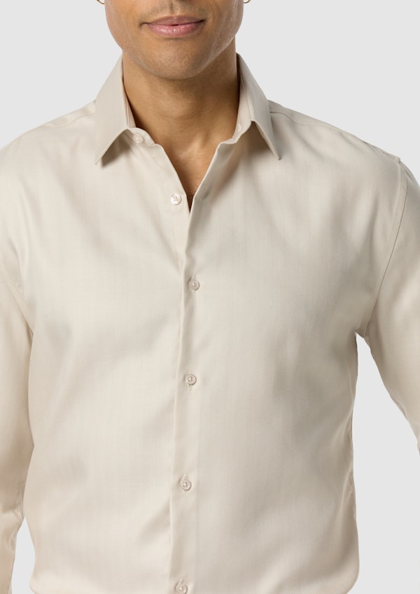 Stone Lansel Slim Cotton Dress Shirt