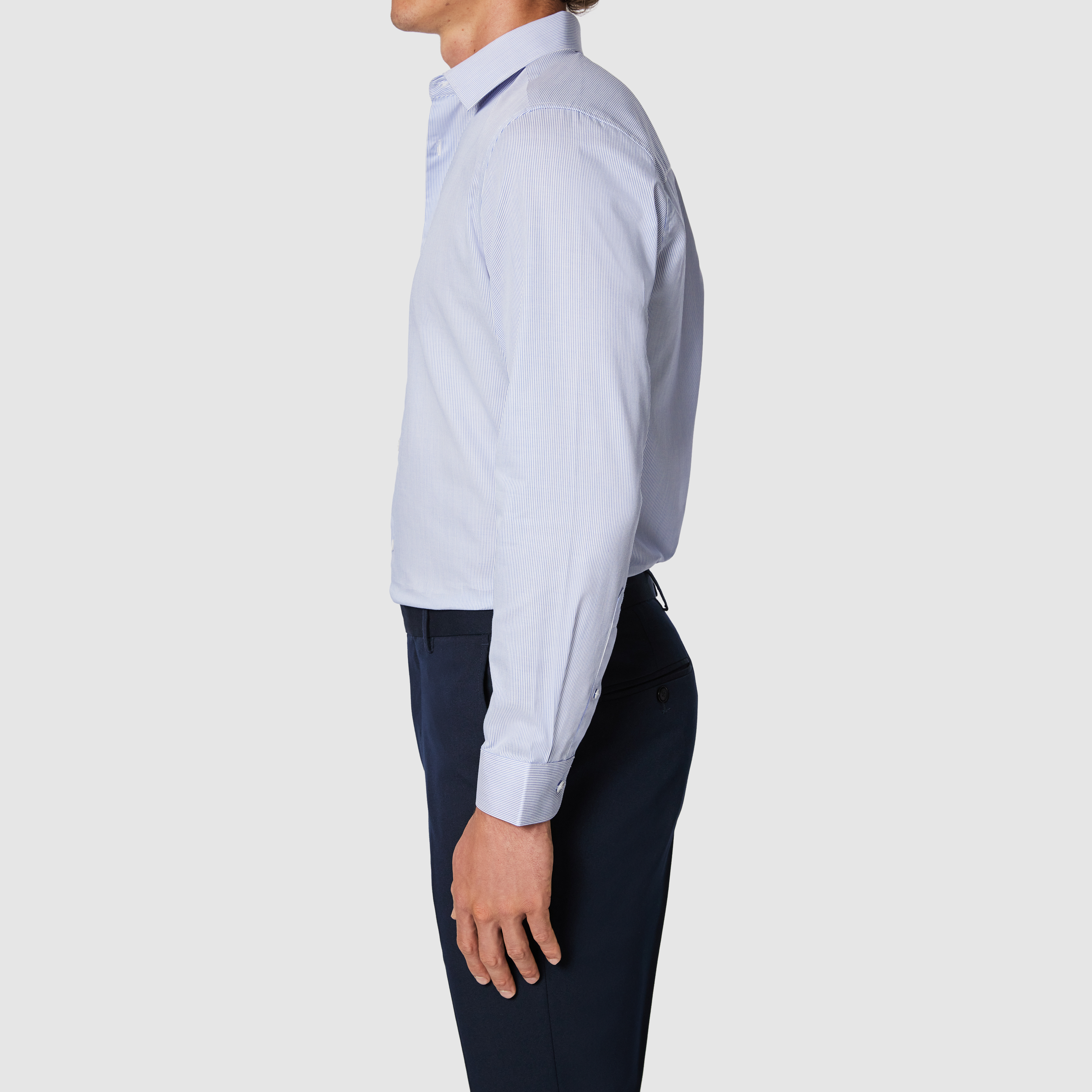 Blue Carlo Stripe Dress Shirt