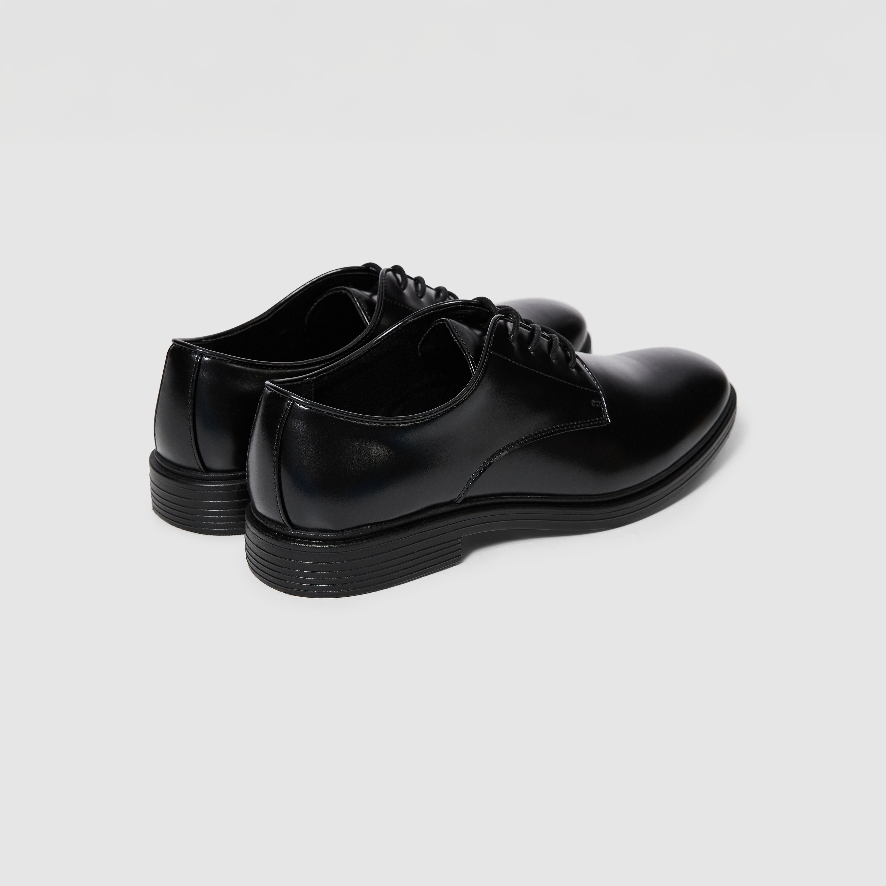 Black Bruno Faux Leather Lace Up Dress Shoe