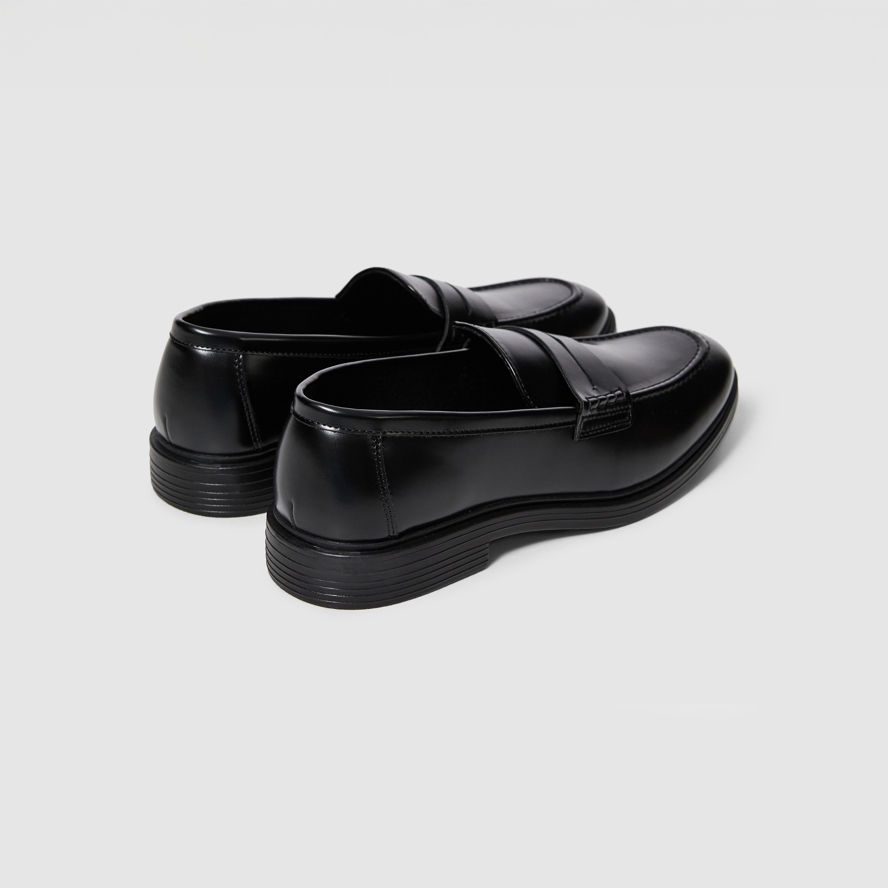 Black Rawson Faux Leather Slip On Dress Shoe