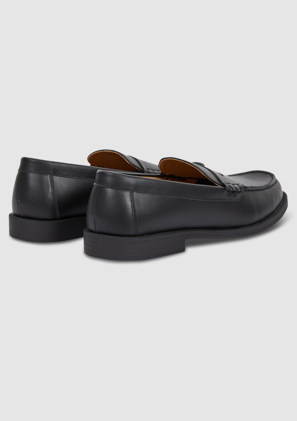Black Gibbs Faux Leather Loafer
