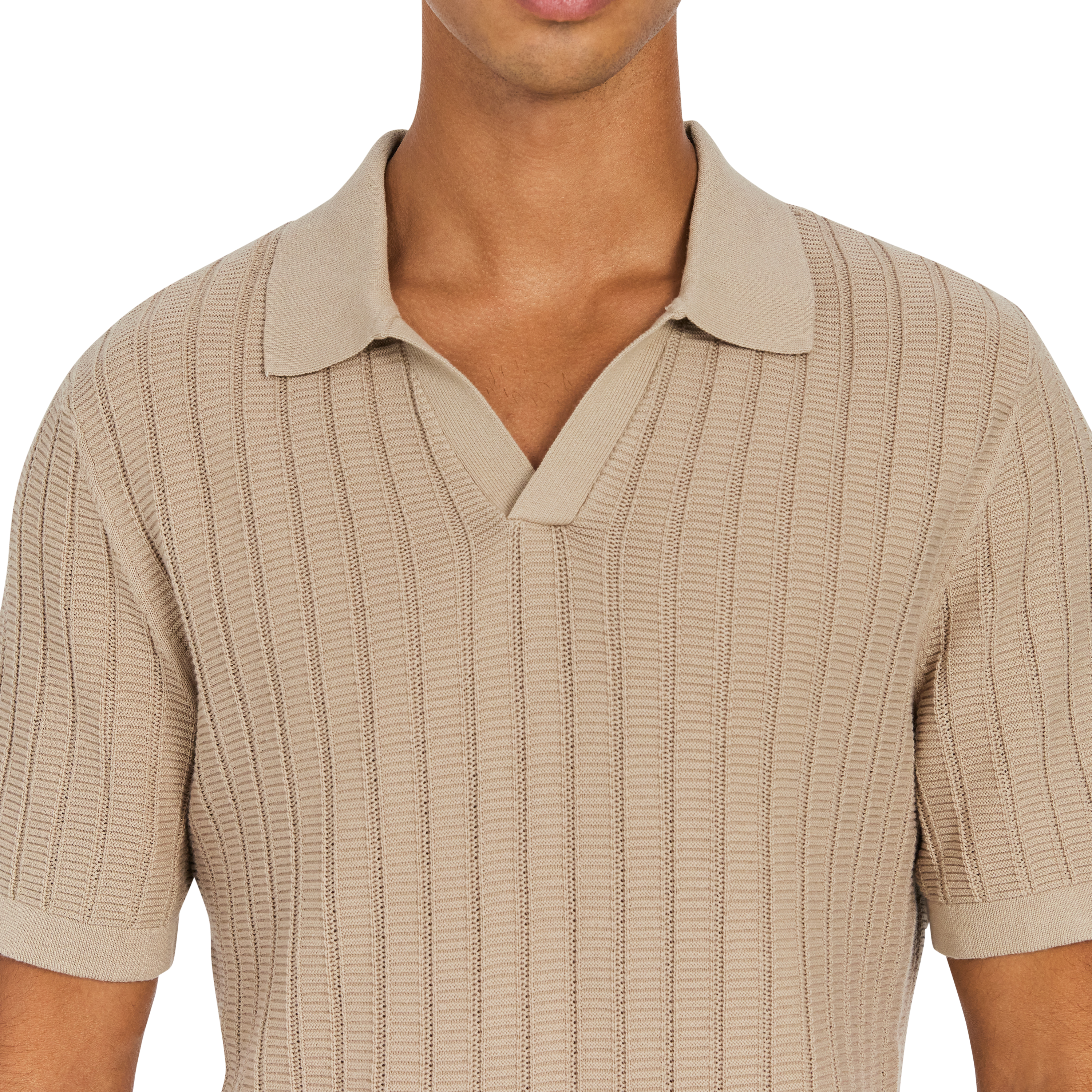 Camel Genoa Knit Polo