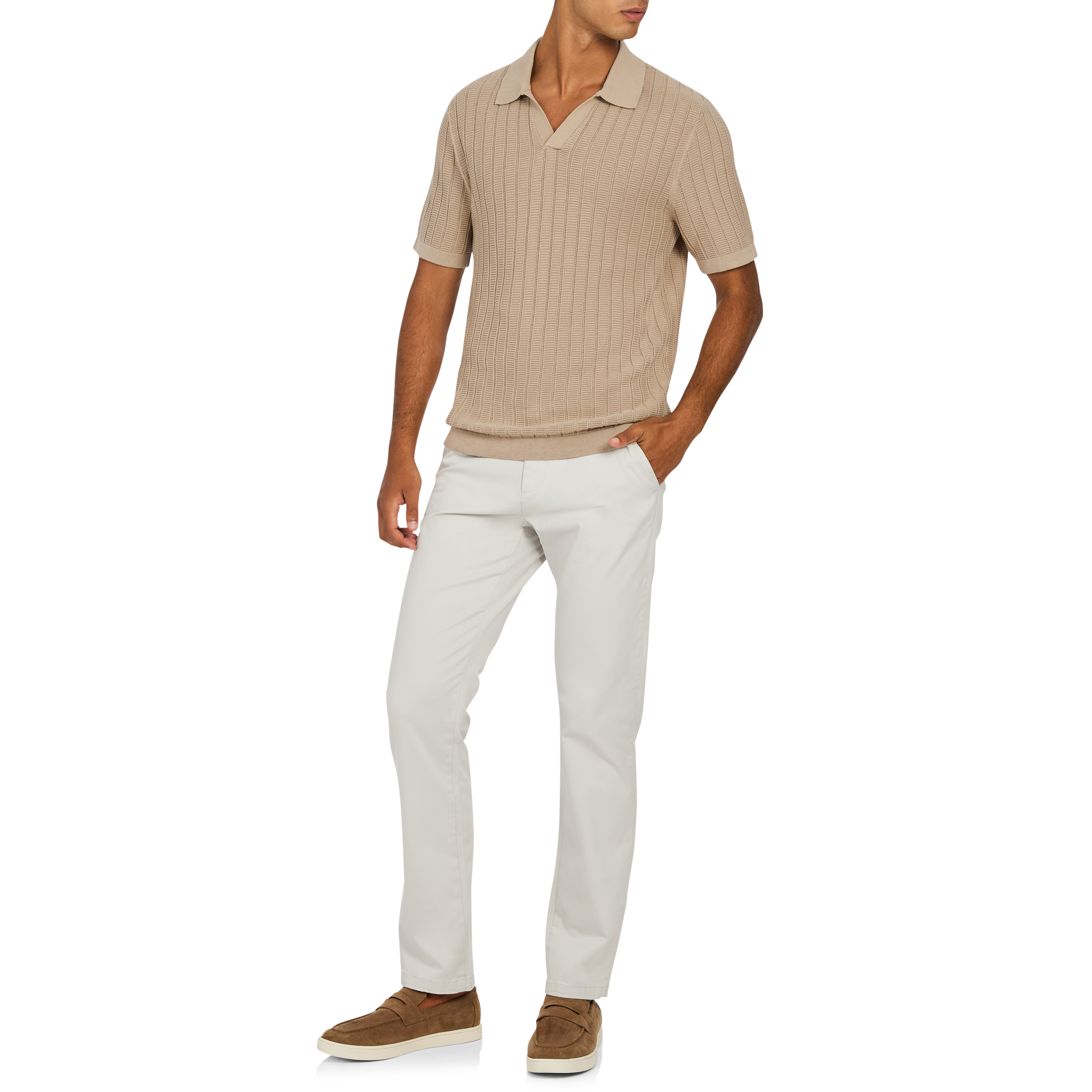 Camel Genoa Knit Polo