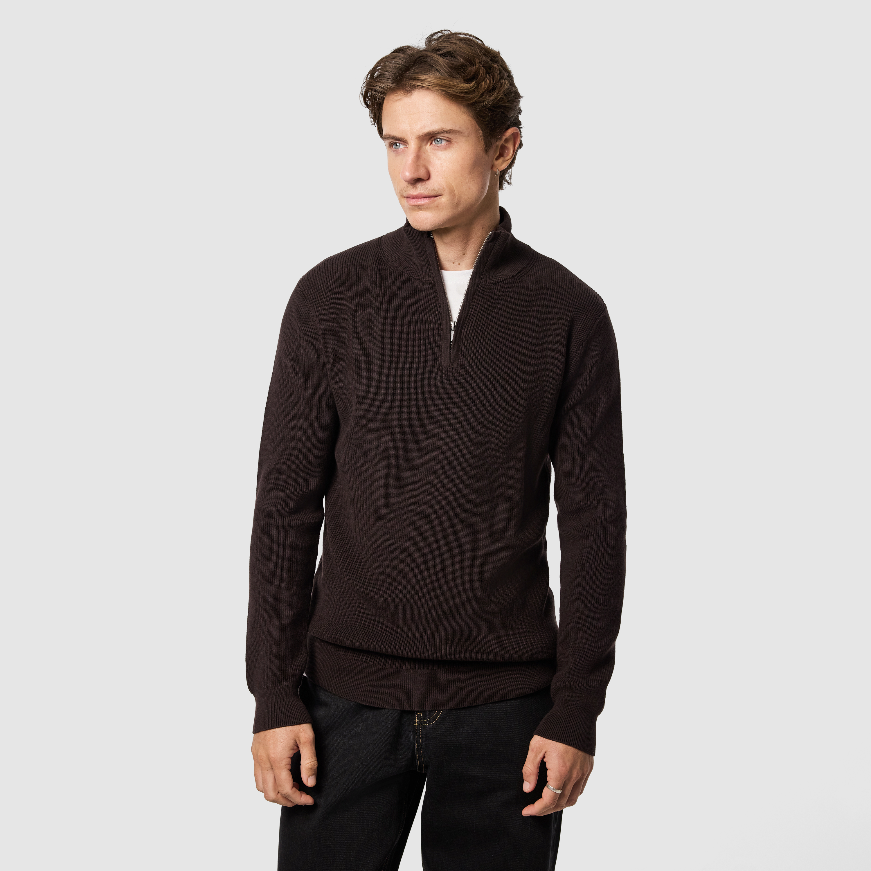 Oberon Cotton Blend Quarter Zip Knit