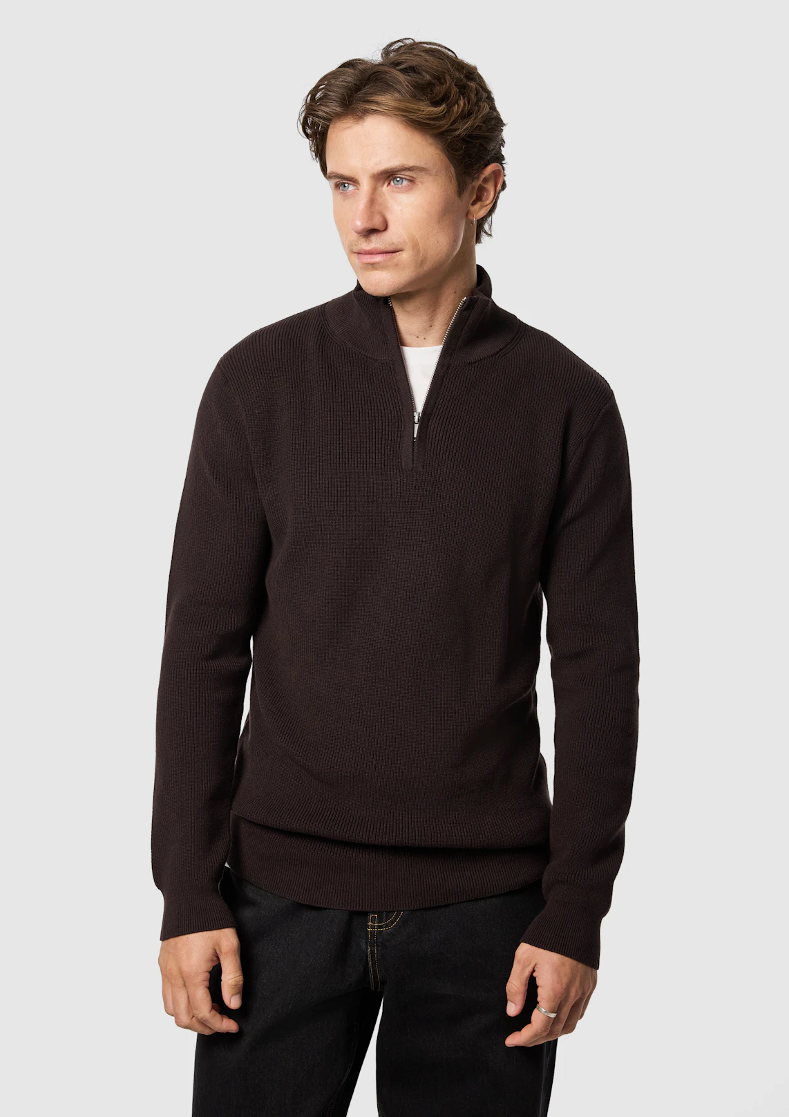 Oberon Cotton Blend Quarter Zip Knit