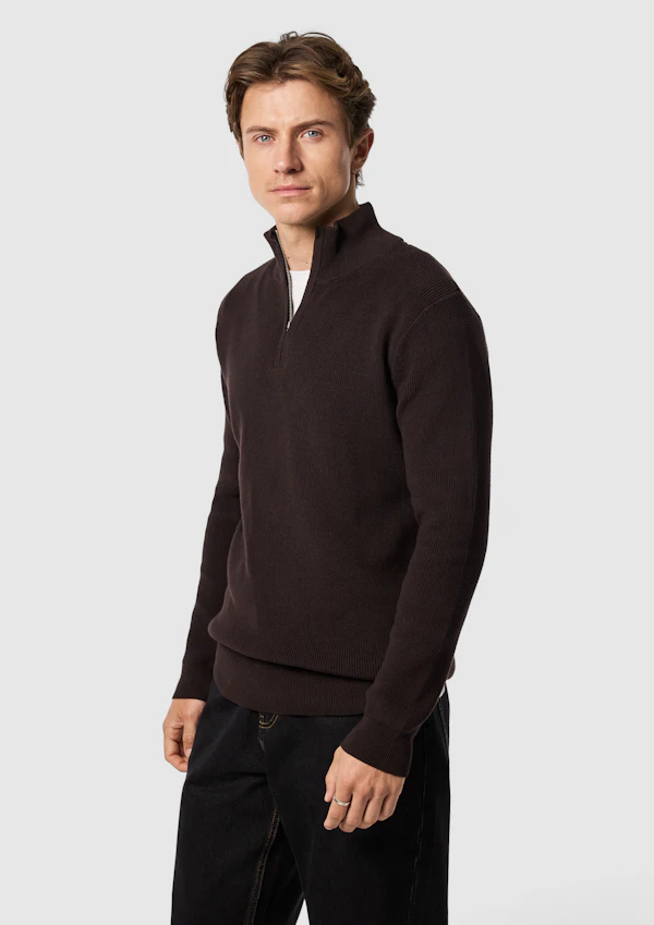 Oberon Cotton Blend Quarter Zip Knit