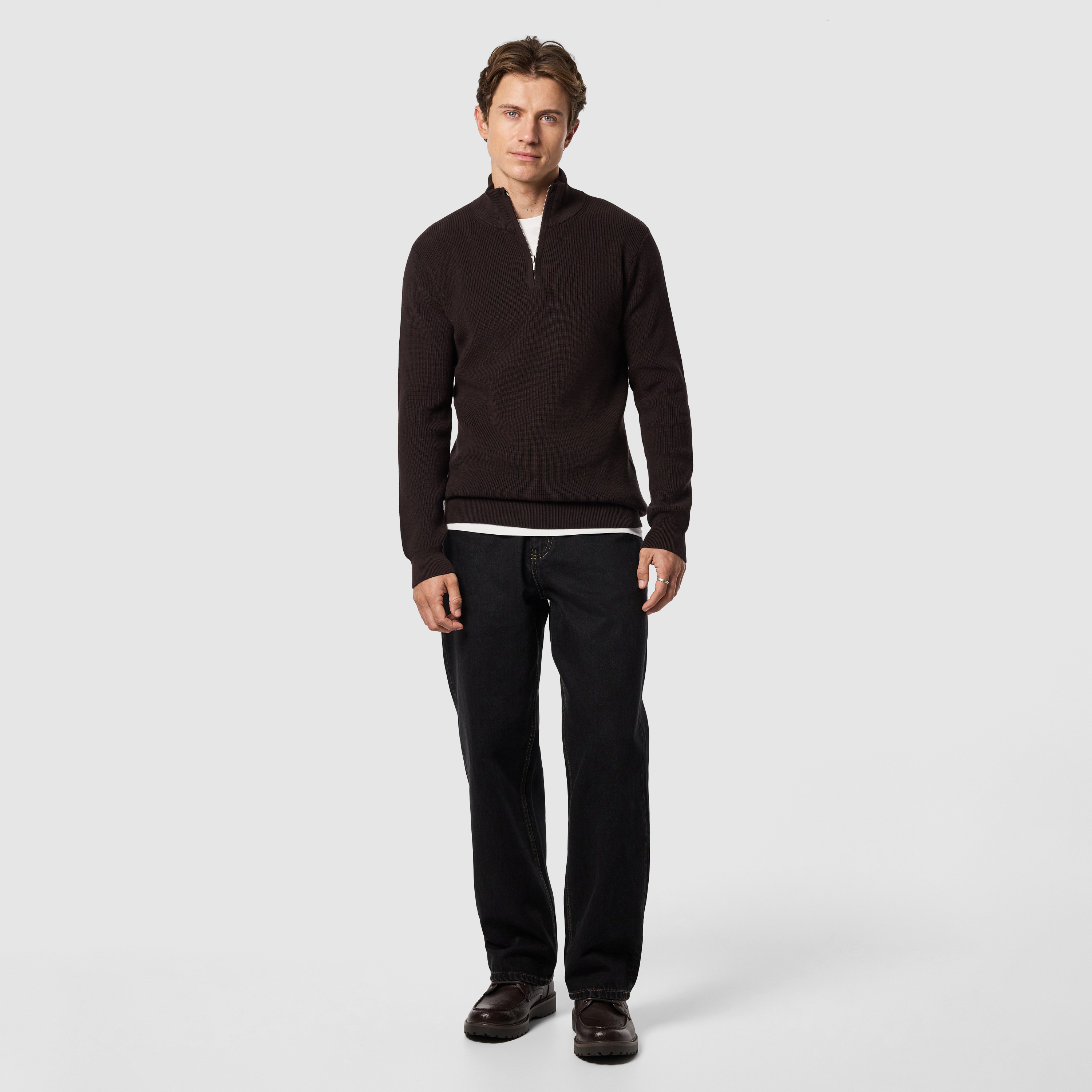 Oberon Cotton Blend Quarter Zip Knit
