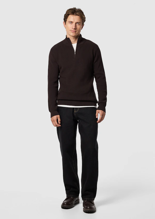 Oberon Cotton Blend Quarter Zip Knit