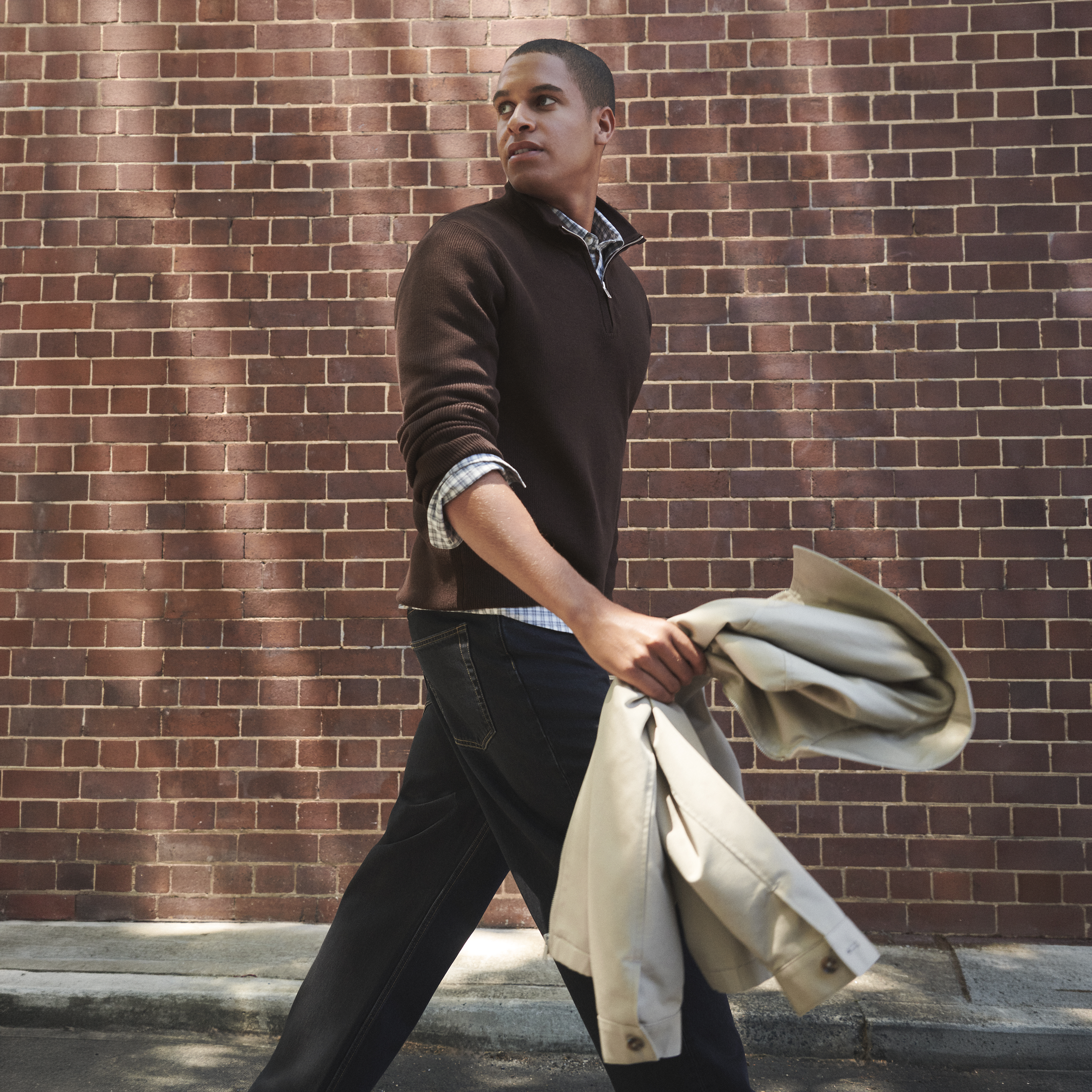 Oberon Cotton Blend Quarter Zip Knit