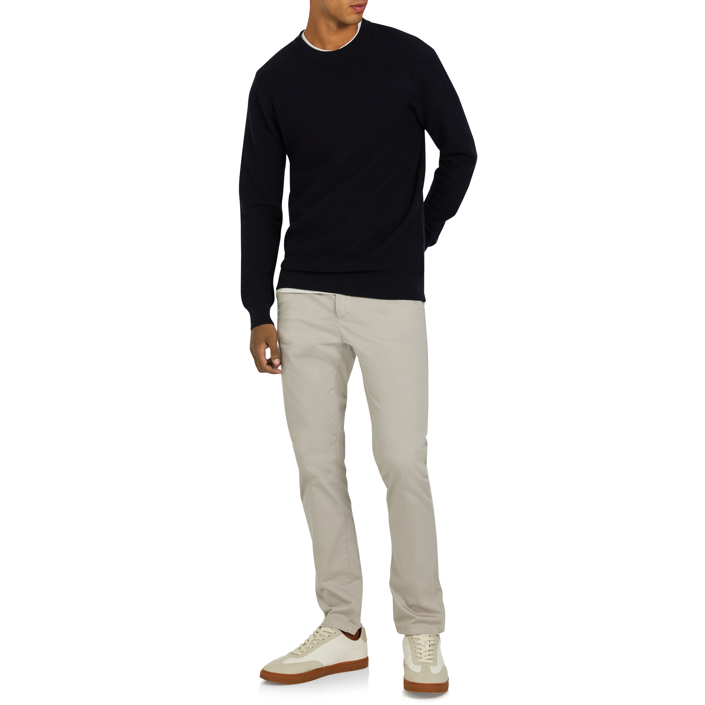 Navy Keaton Cotton Knit