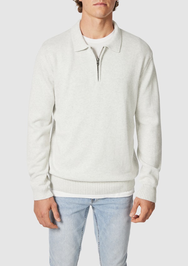 Hayle Zip Neck Knit Polo