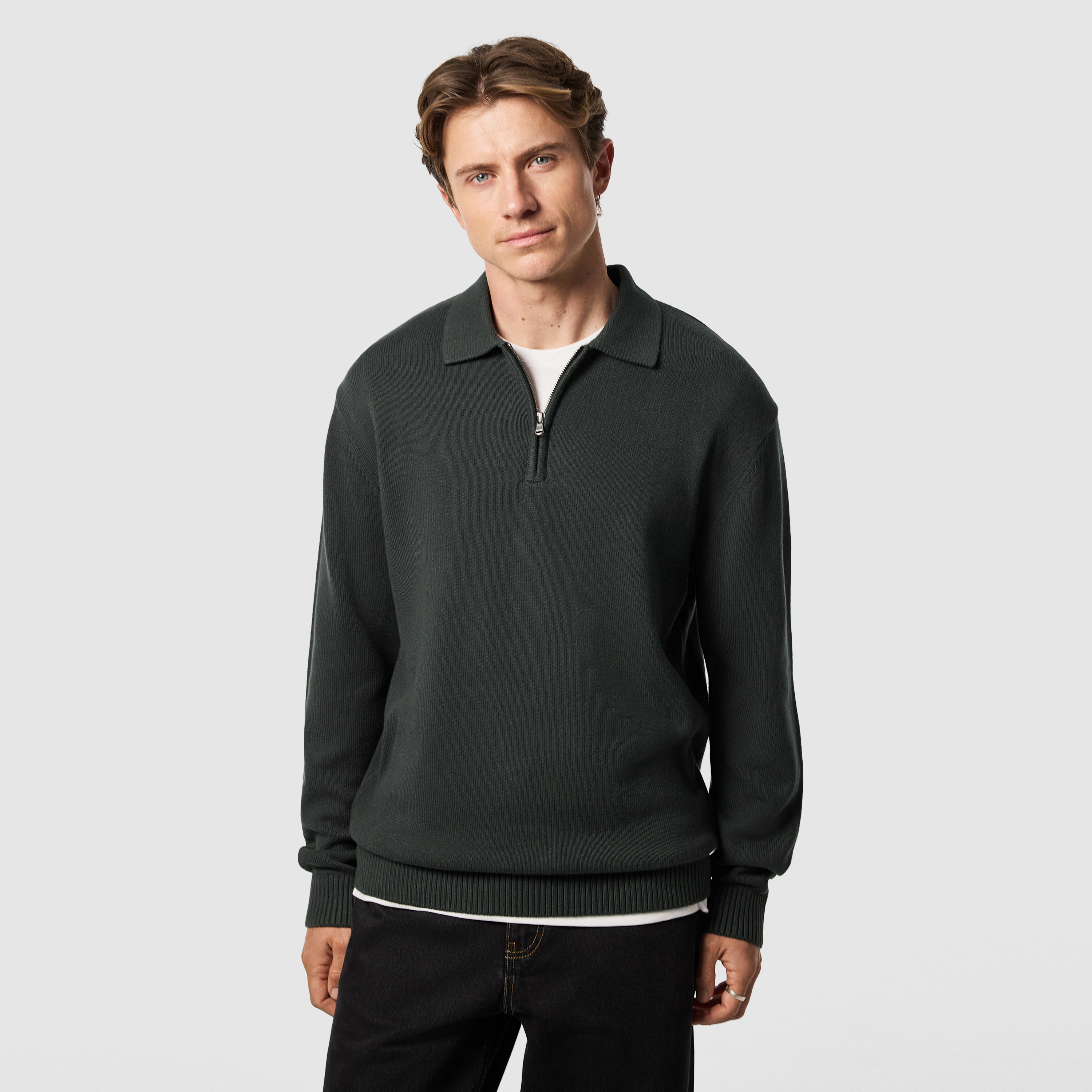 Hayle Zip Neck Knit Polo