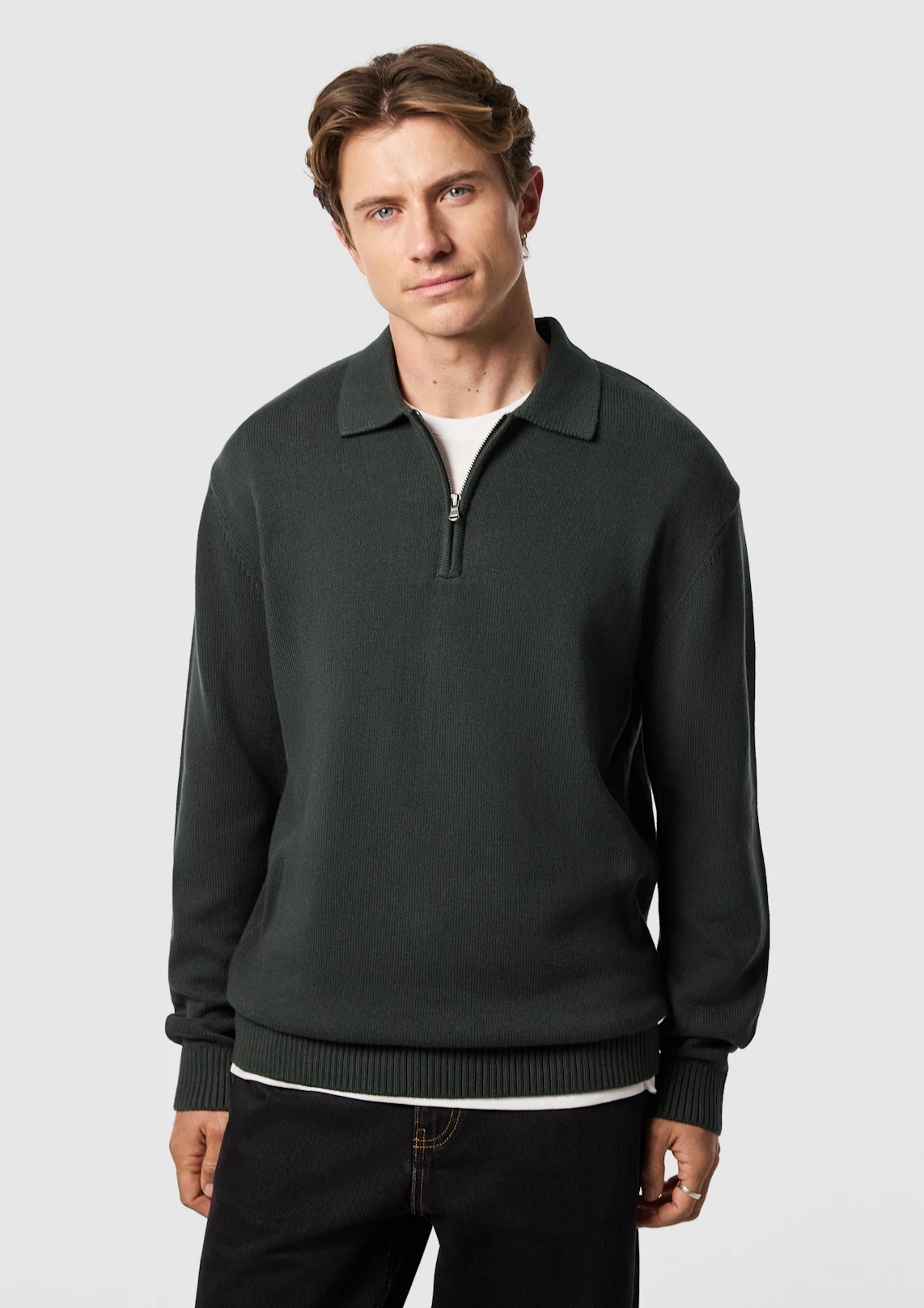 Hayle Zip Neck Knit Polo