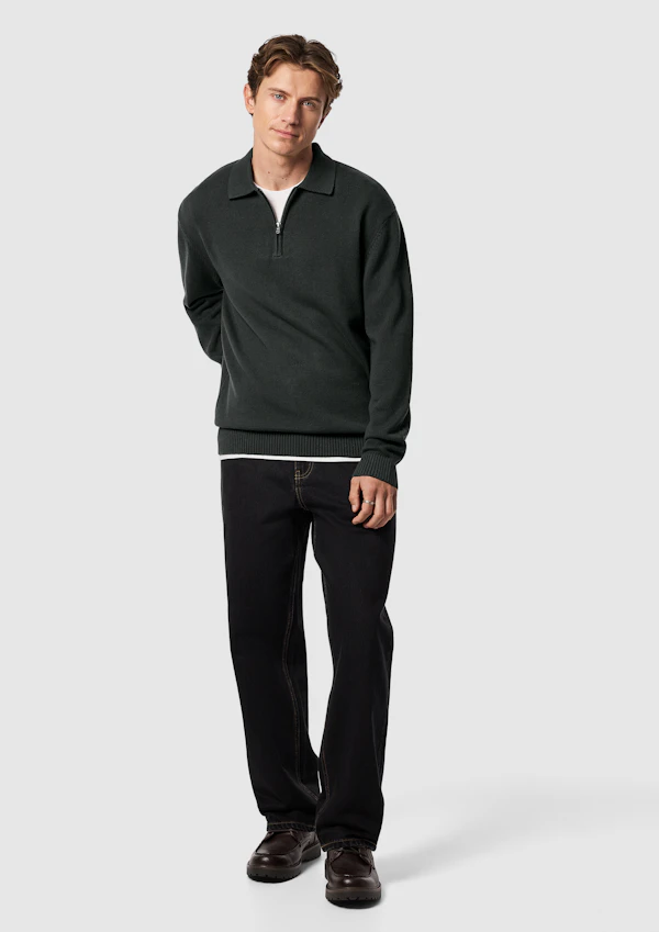 Hayle Zip Neck Knit Polo