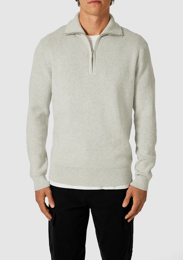 Newquay Quarter Zip Neck Knit