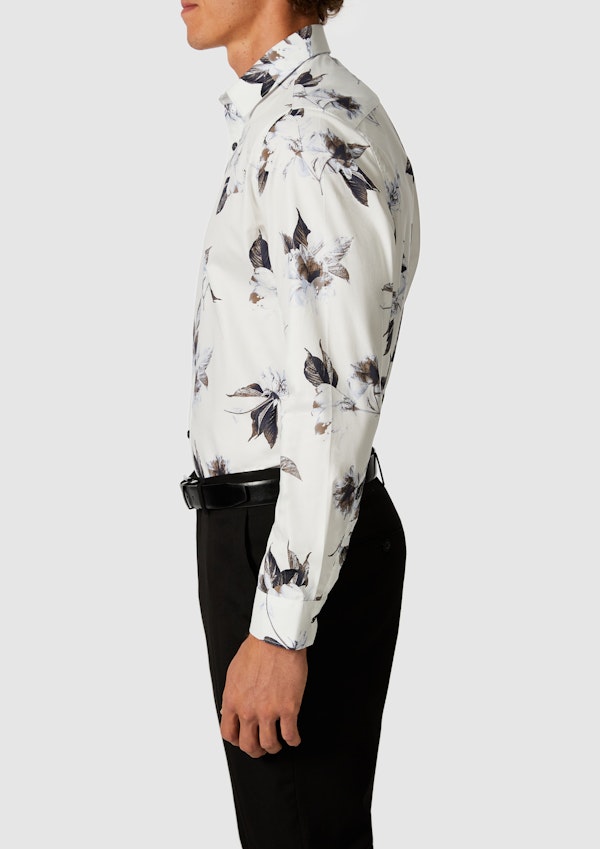 Blue Valencia Floral Classic Fit Shirt