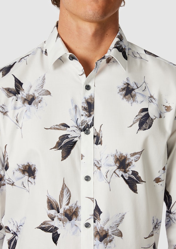 Blue Valencia Floral Classic Fit Shirt