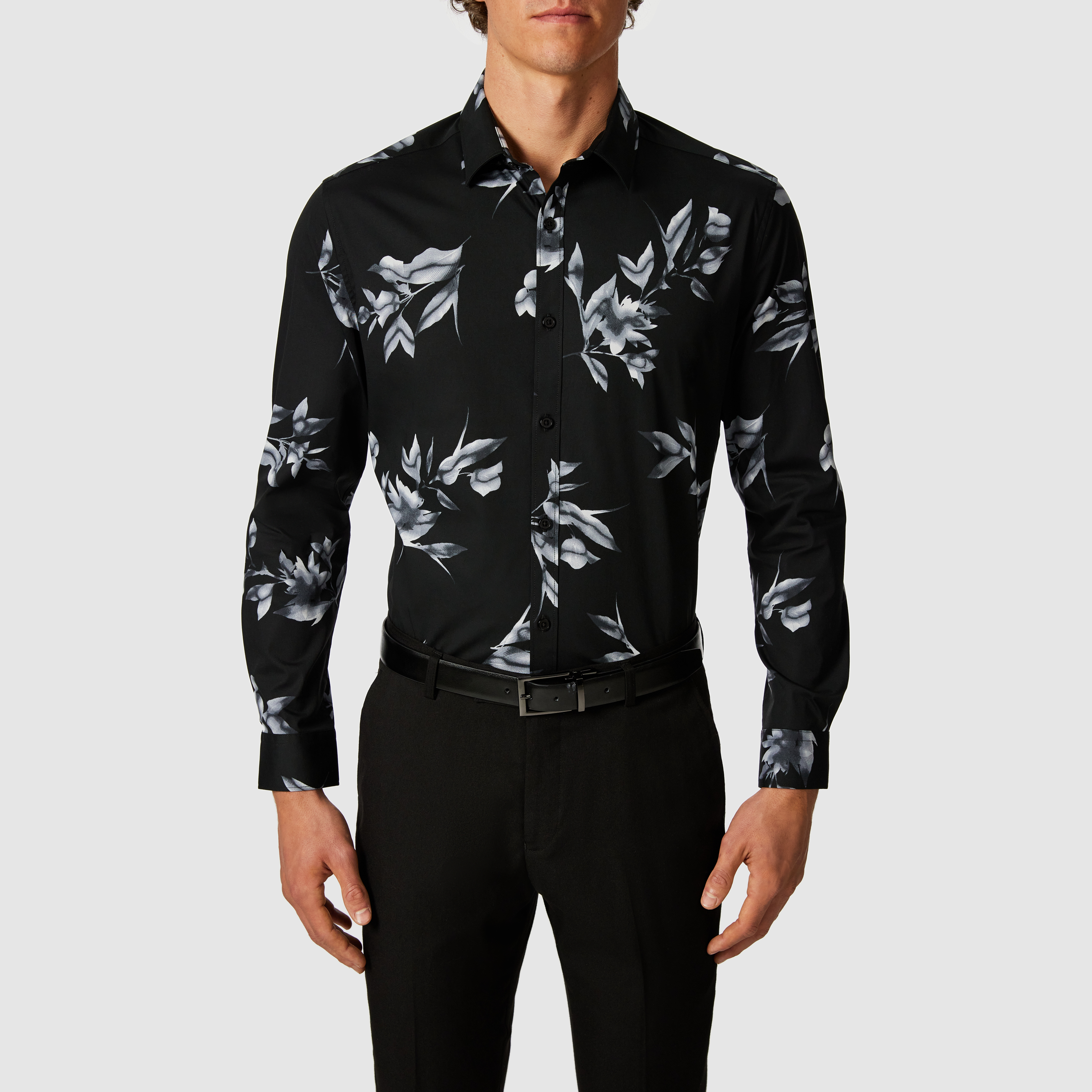 Manila Floral Slim Stretch Shirt