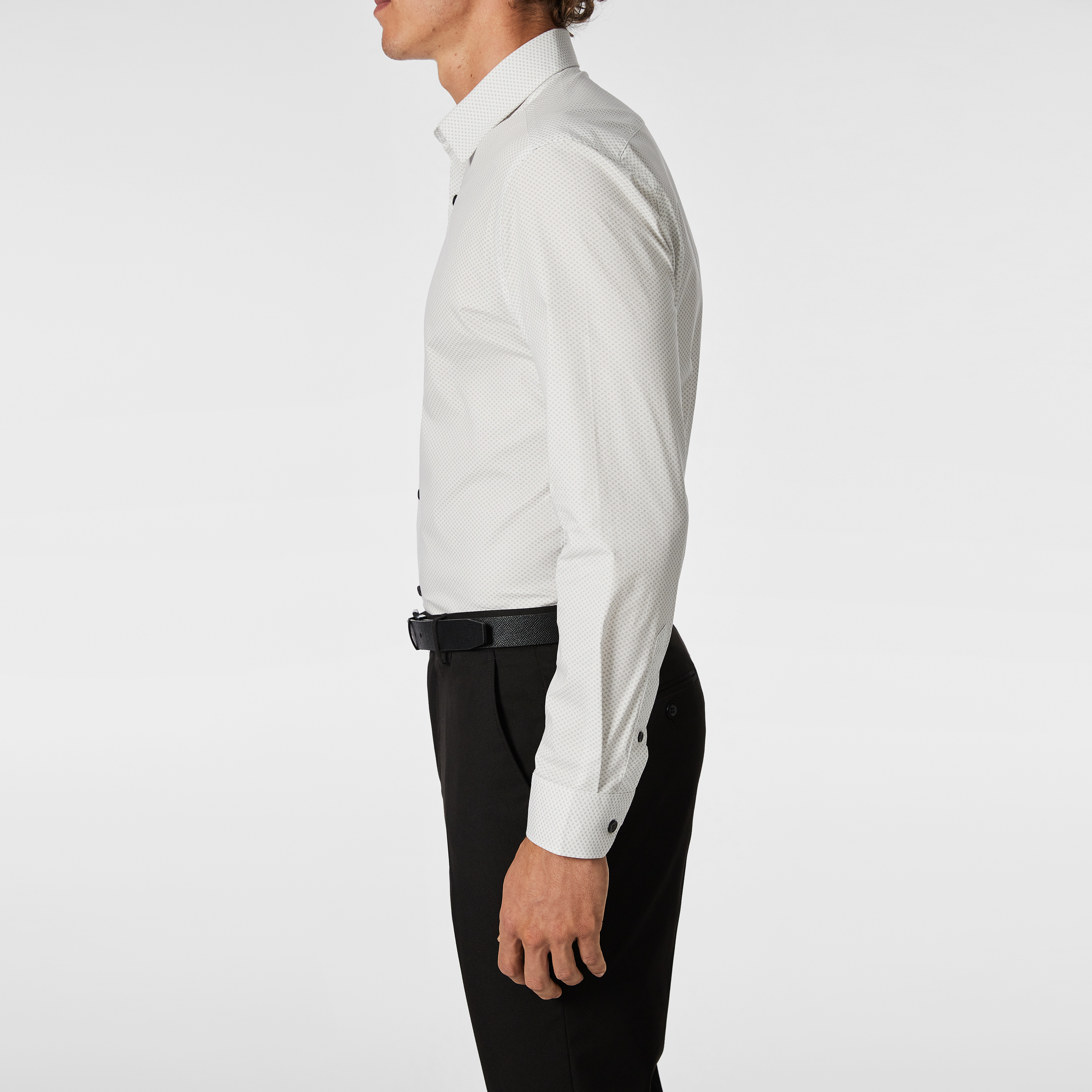 Silver Dubai Slim Stretch Shirt