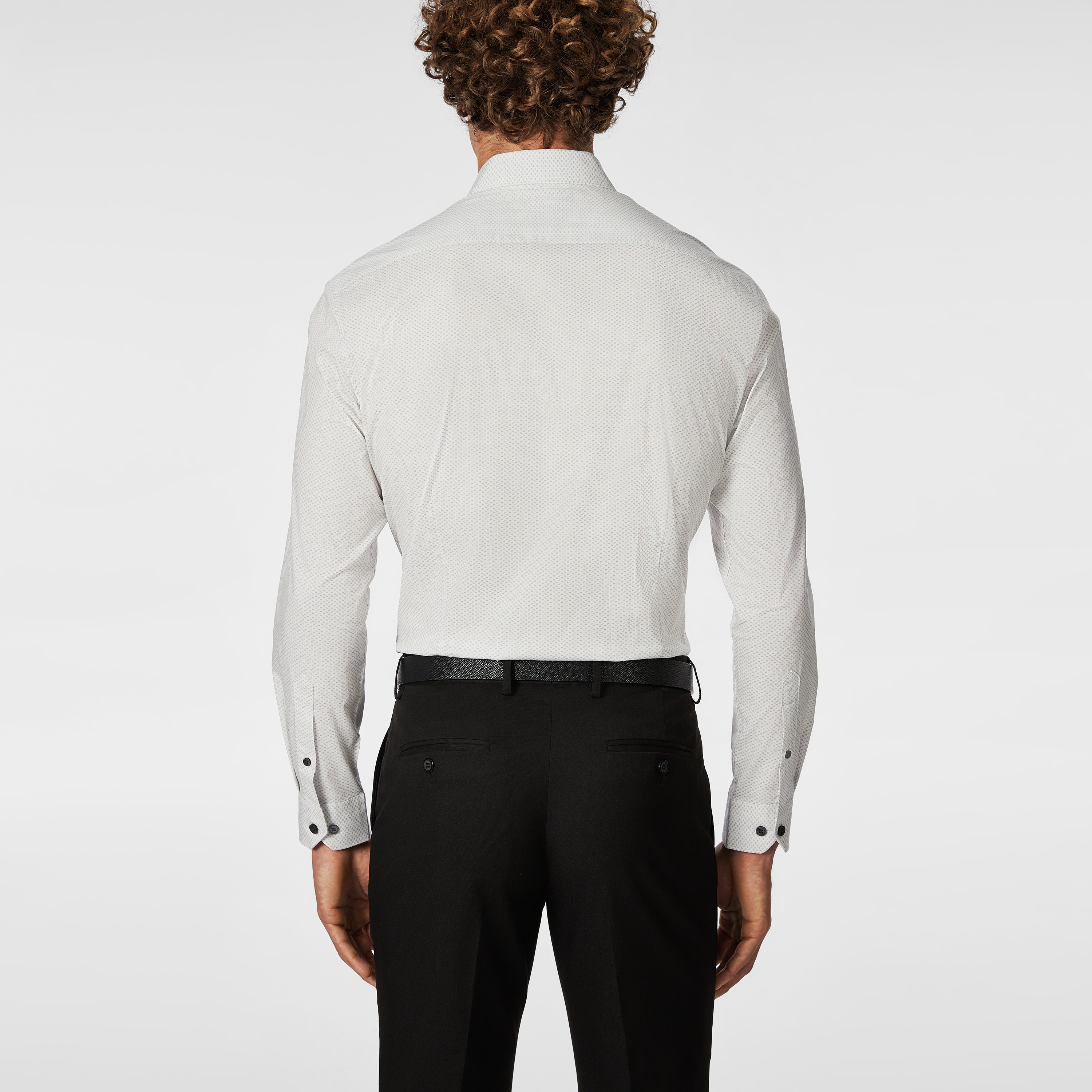 Silver Dubai Slim Stretch Shirt