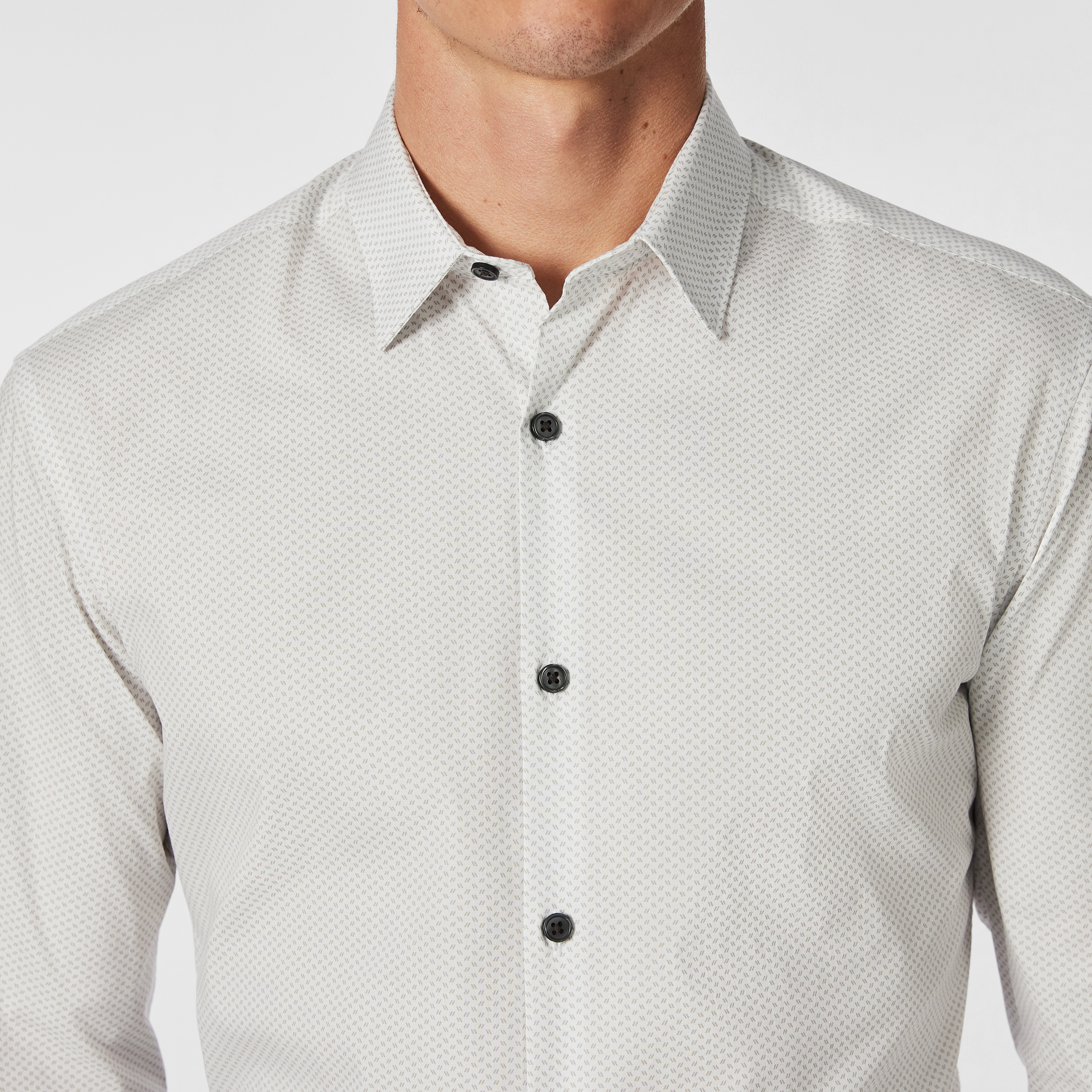 Silver Dubai Slim Stretch Shirt