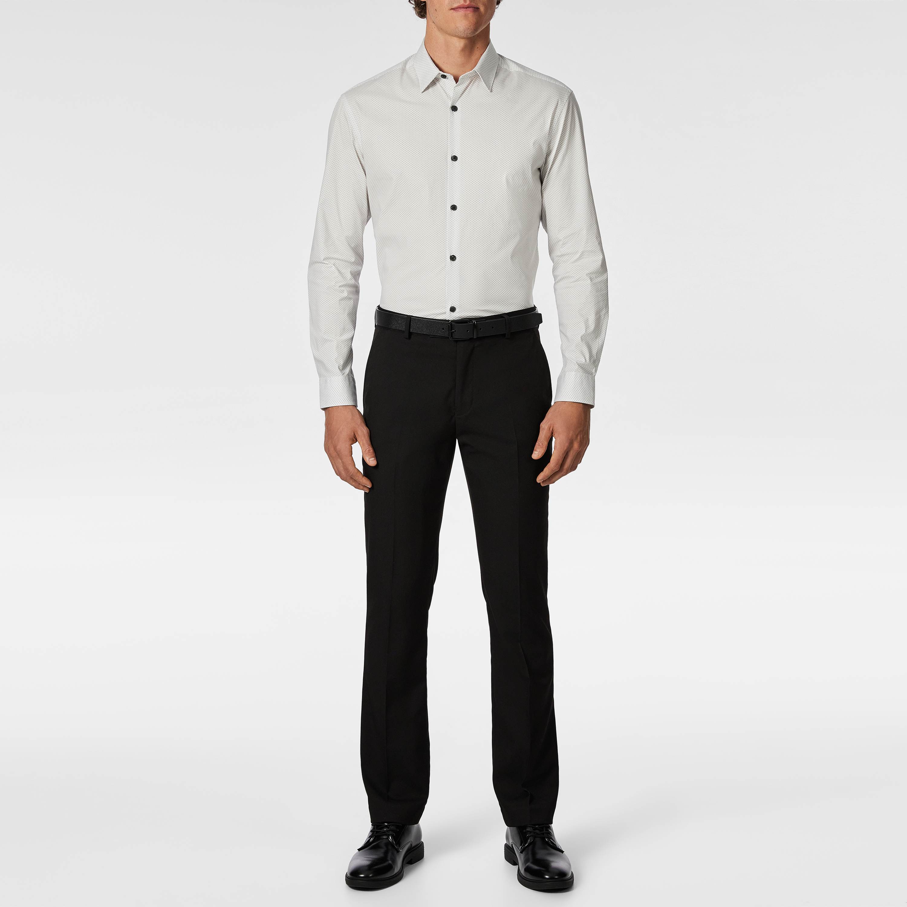 Silver Dubai Slim Stretch Shirt