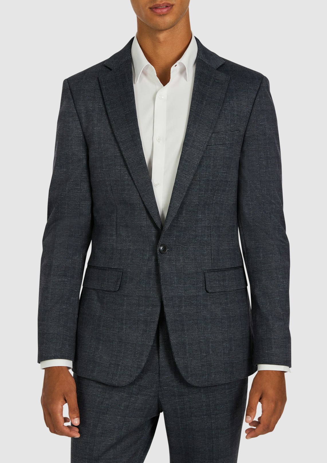 Redmond Skinny Stretch Check Suit Jacket