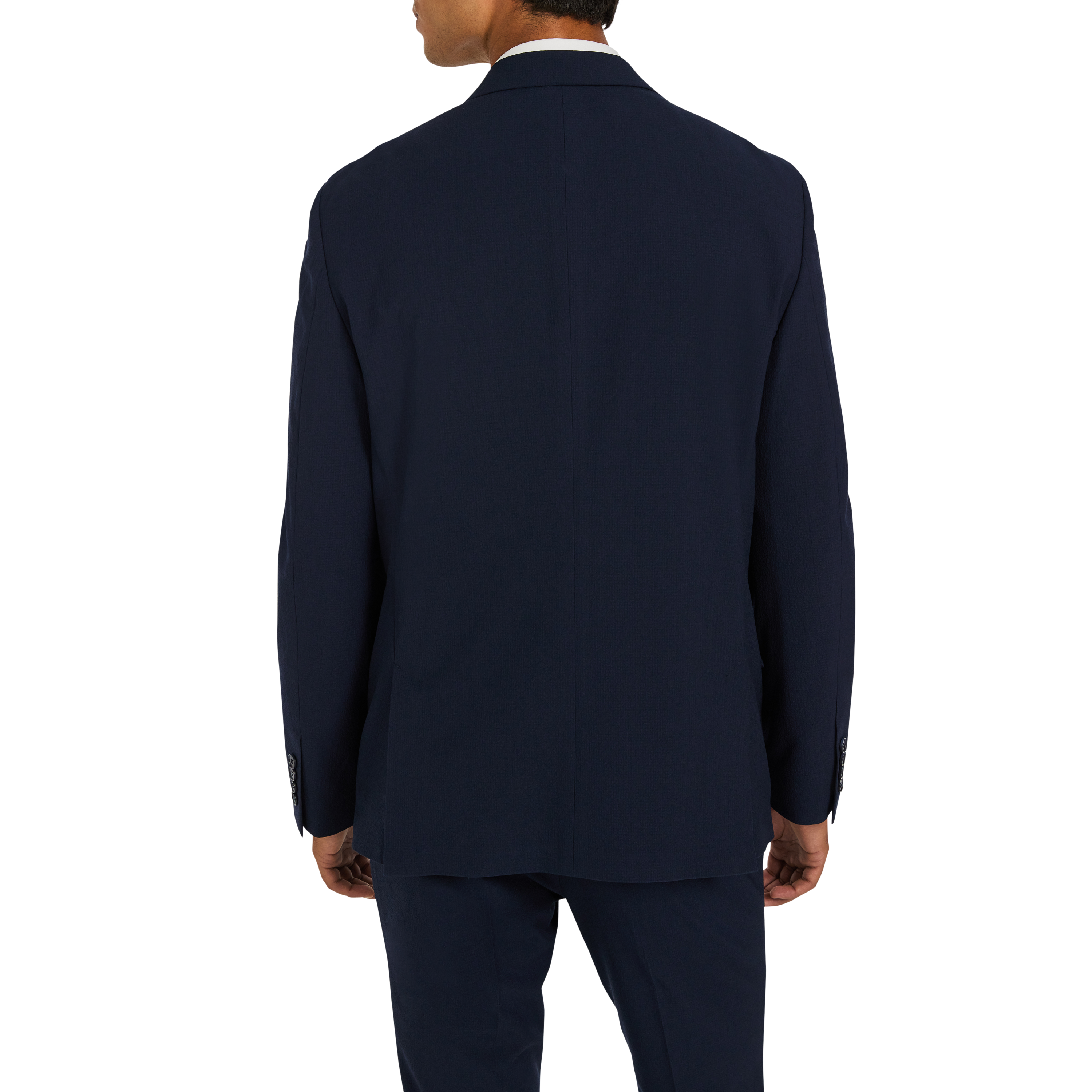 Navy Brooklyn Slim Seersucker Suit Jacket