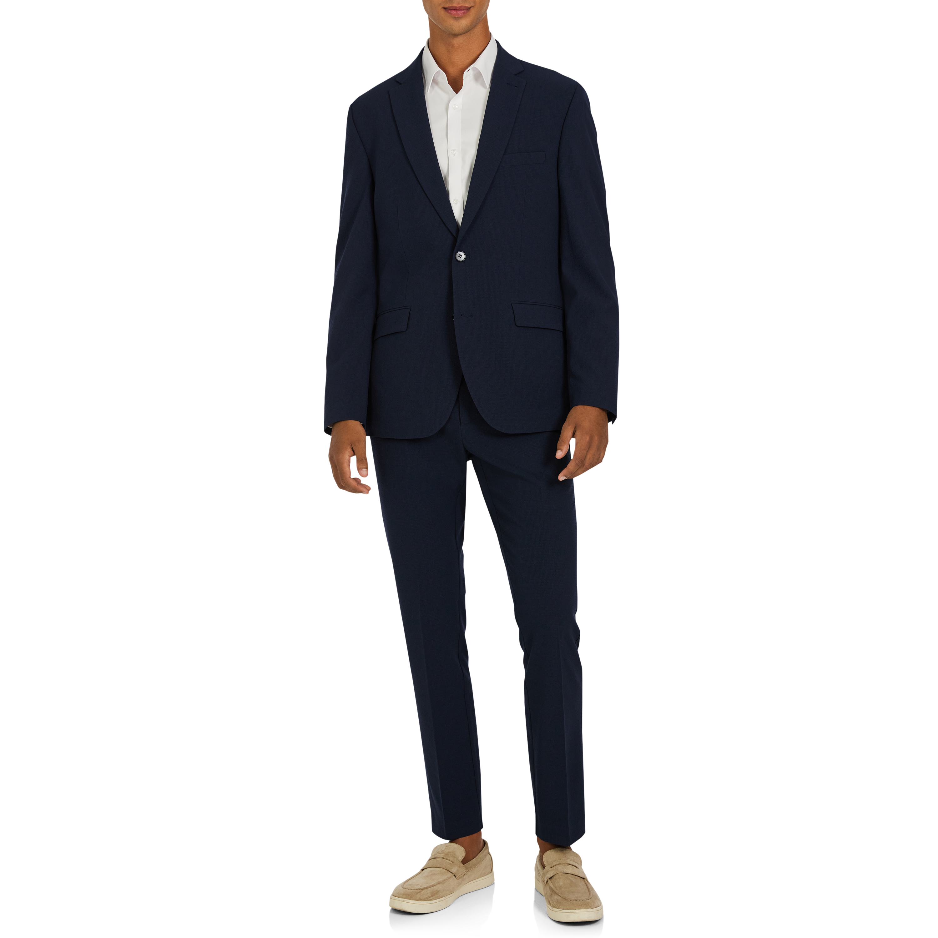 Navy Brooklyn Slim Seersucker Suit Jacket