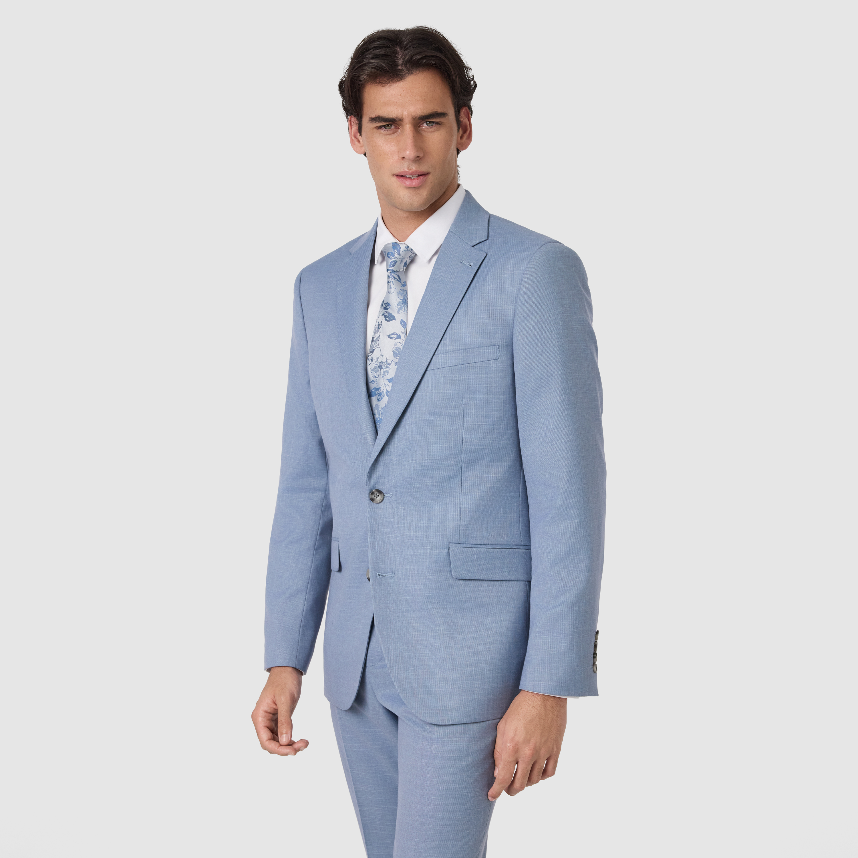 Light Blue Scotney Slim Stretch Suit Jacket