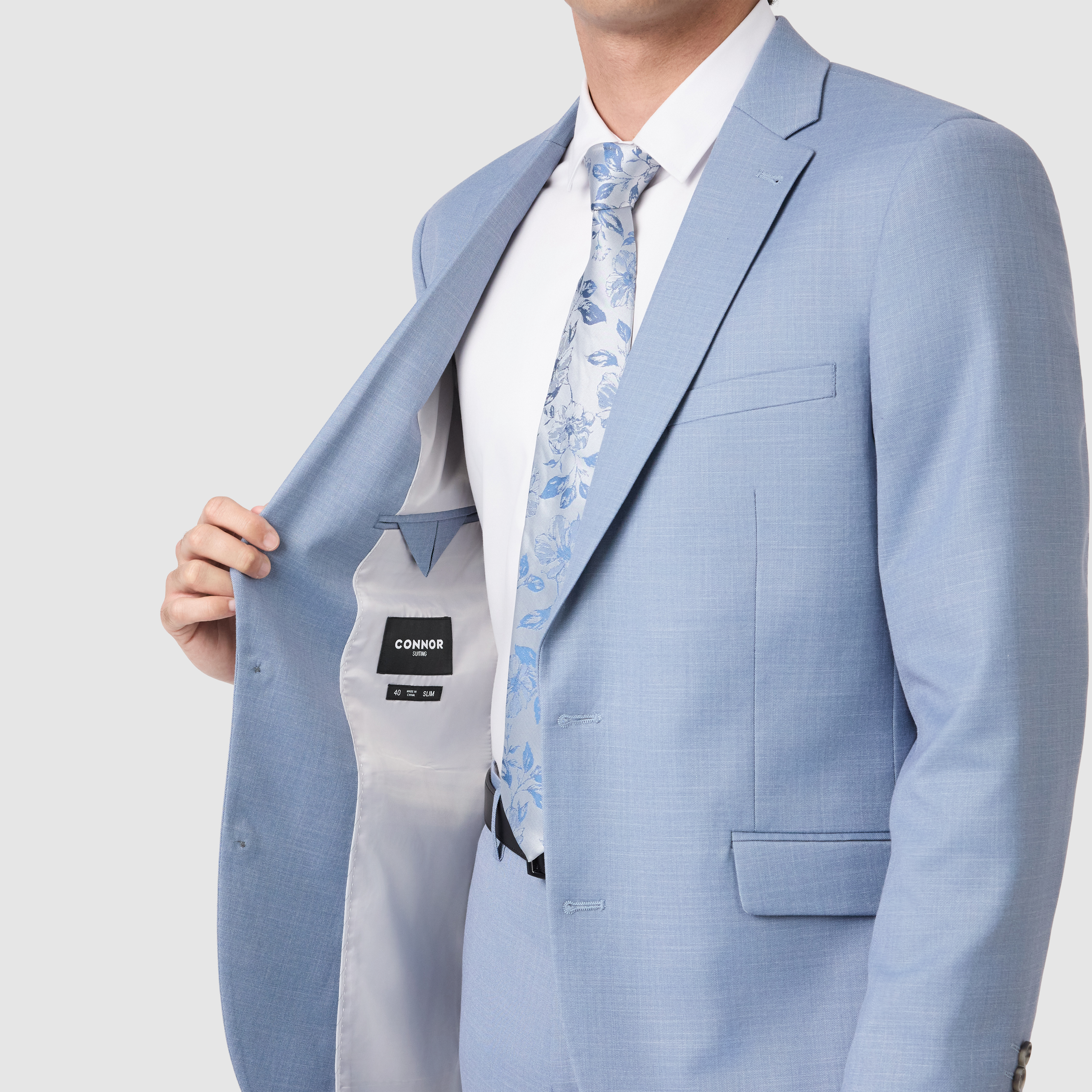 Light Blue Scotney Slim Stretch Suit Jacket