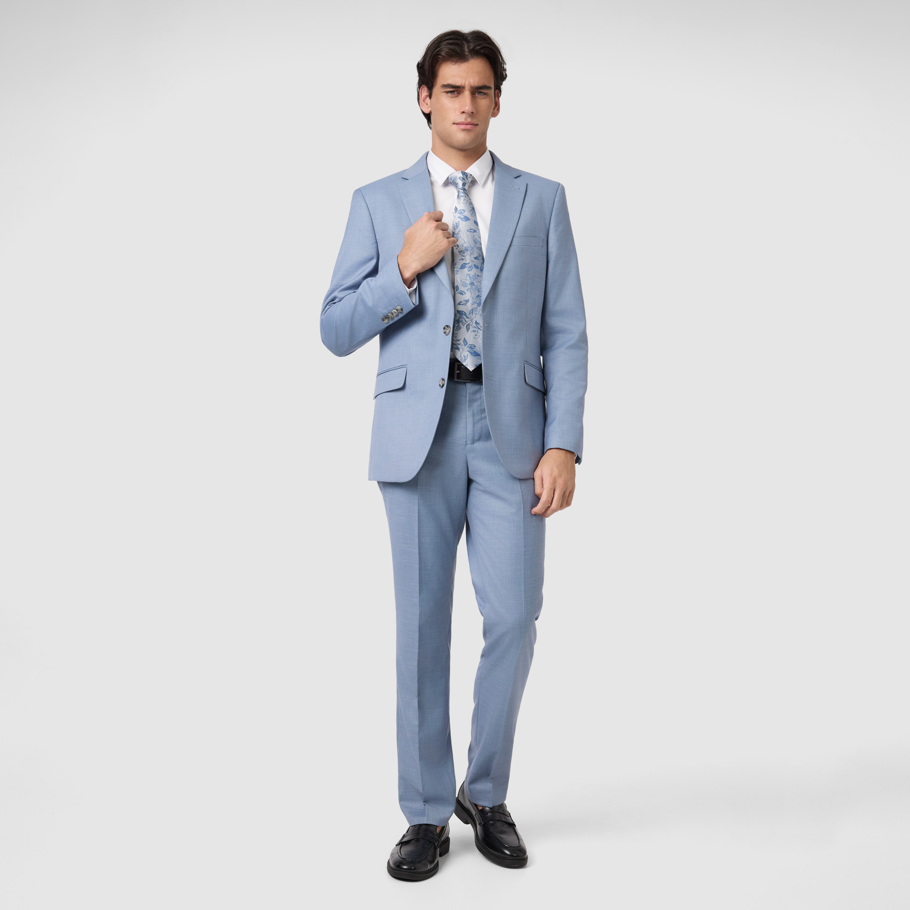 Light Blue Scotney Slim Stretch Suit Jacket