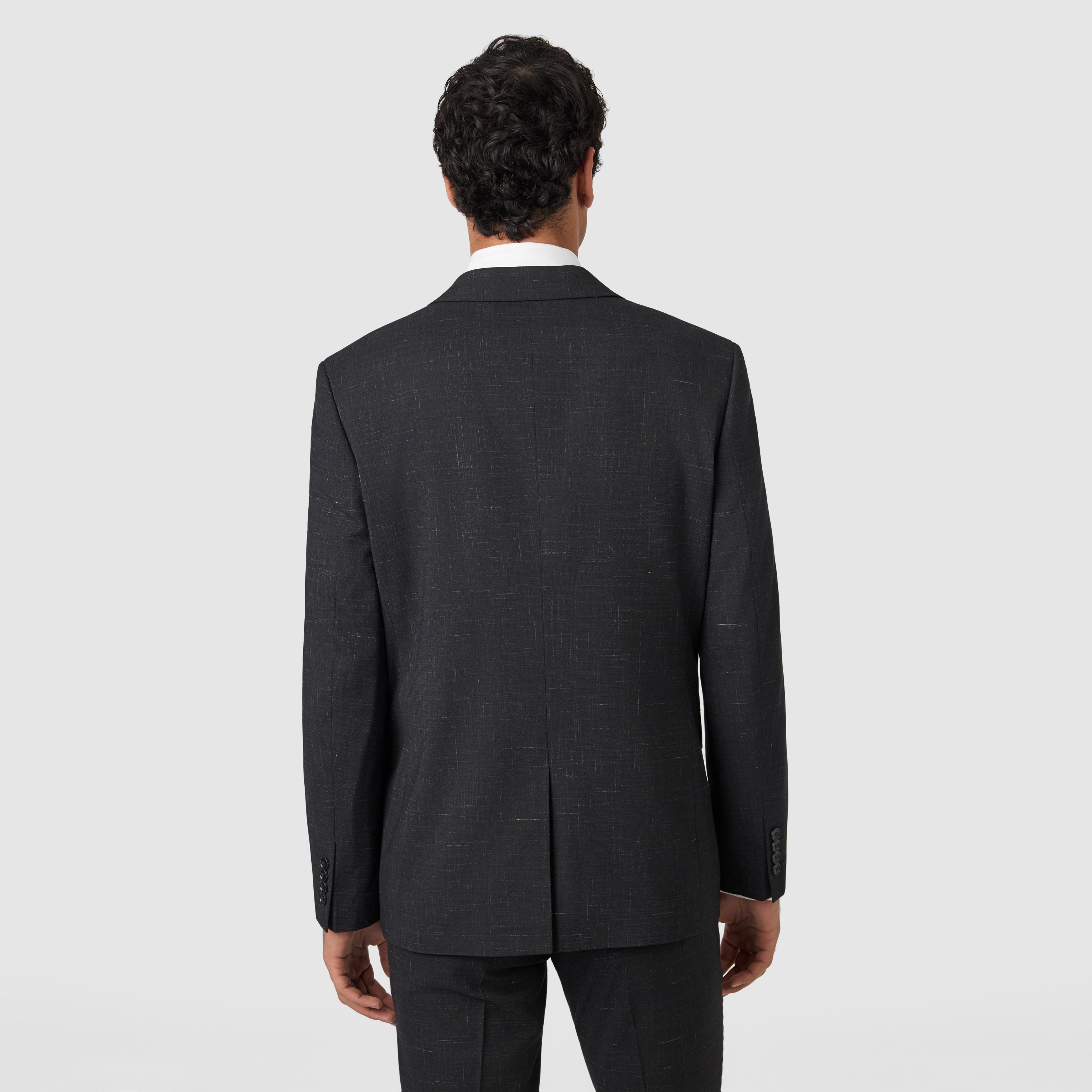 Black Cromwell Slim Stretch Textured Suit Jacket