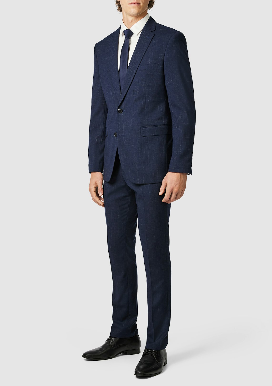 Navy Cromwell Slim Stretch Textured Suit