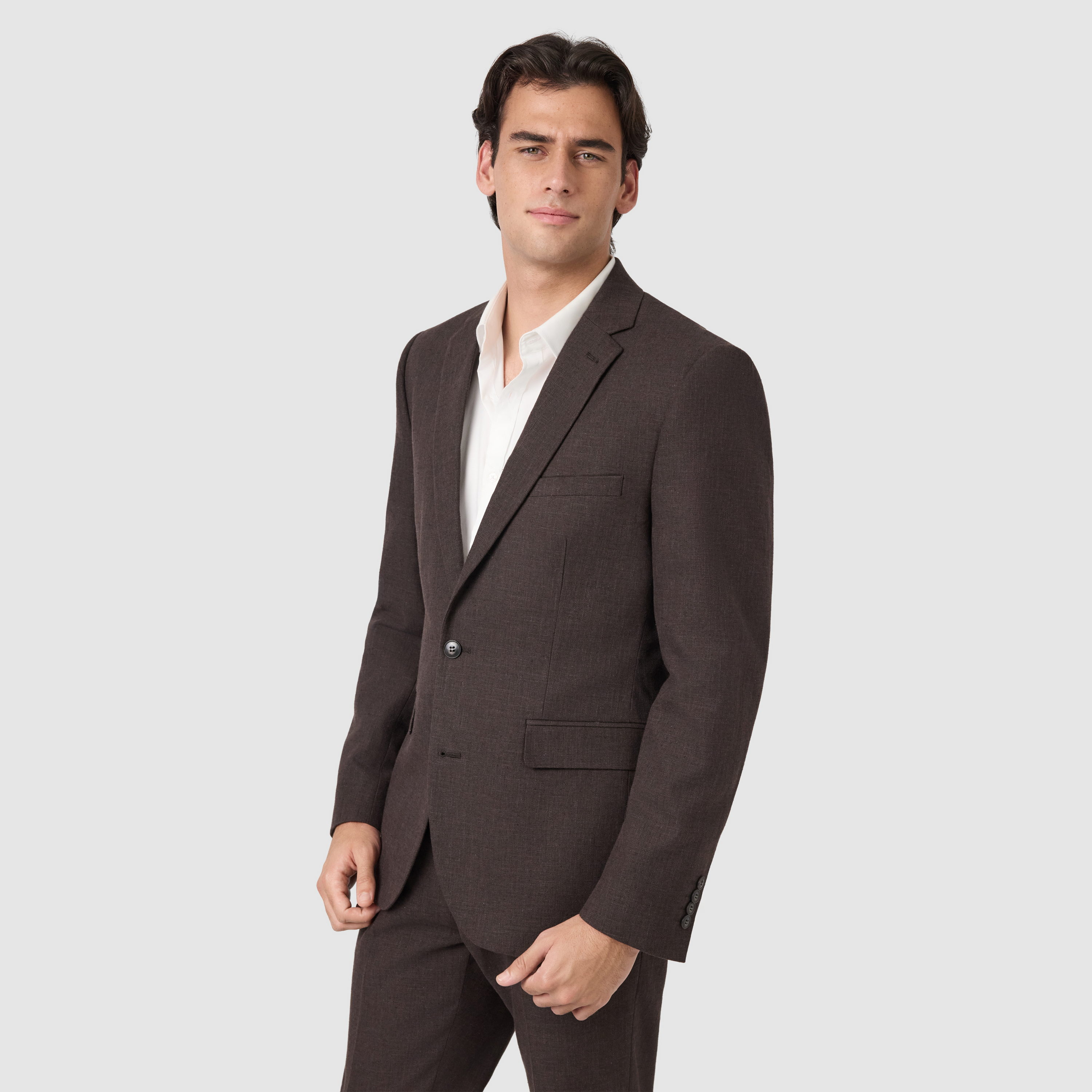Chocolate Harper Slim Suit Jacket