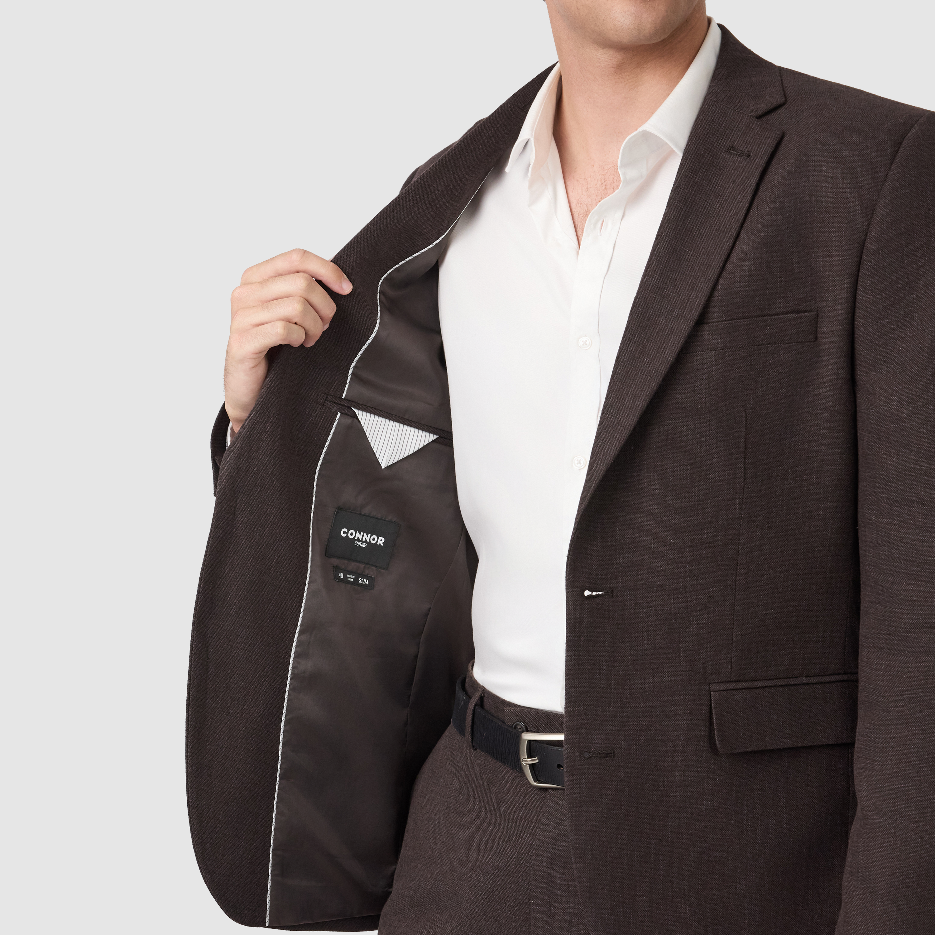 Chocolate Harper Slim Suit Jacket