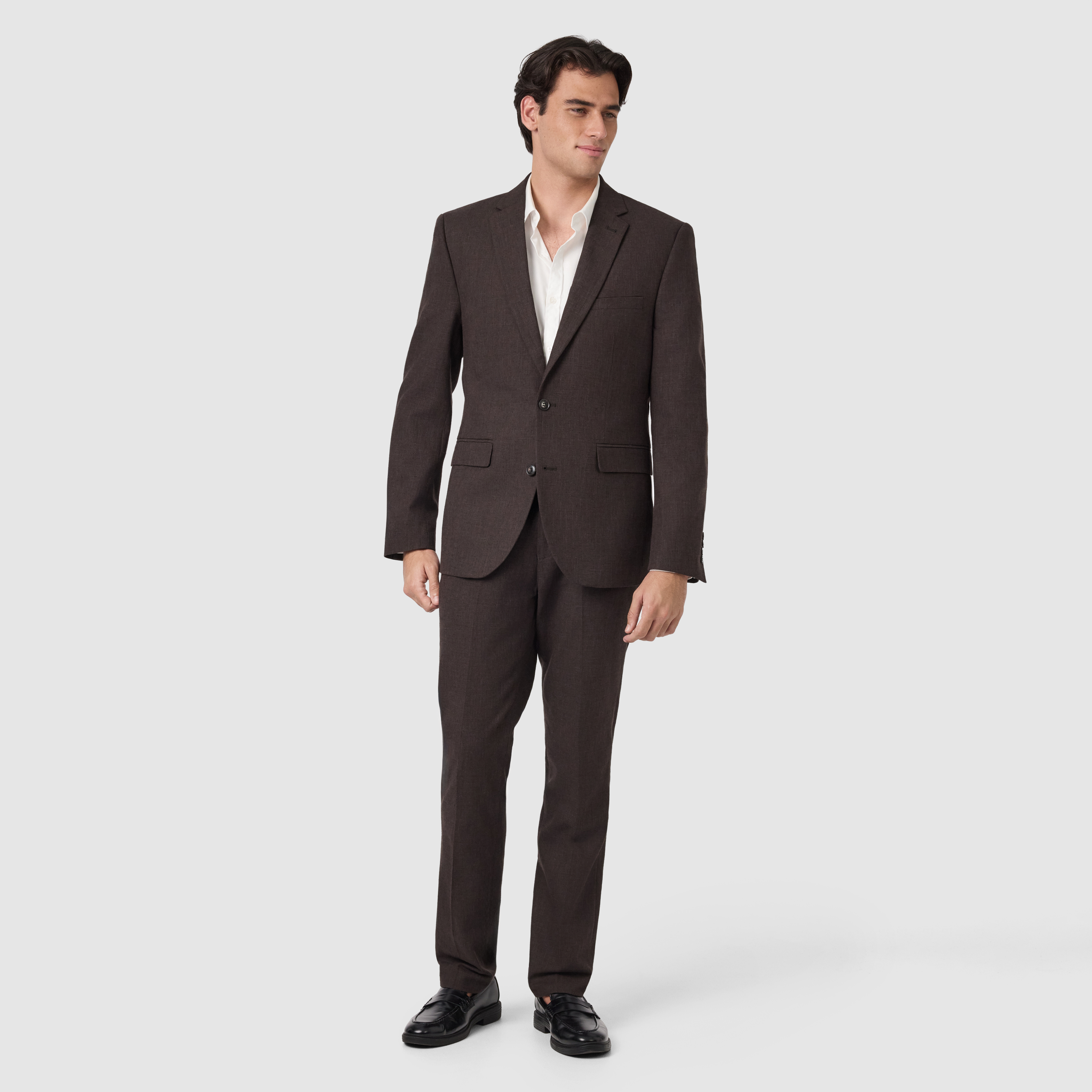 Chocolate Harper Slim Suit Jacket